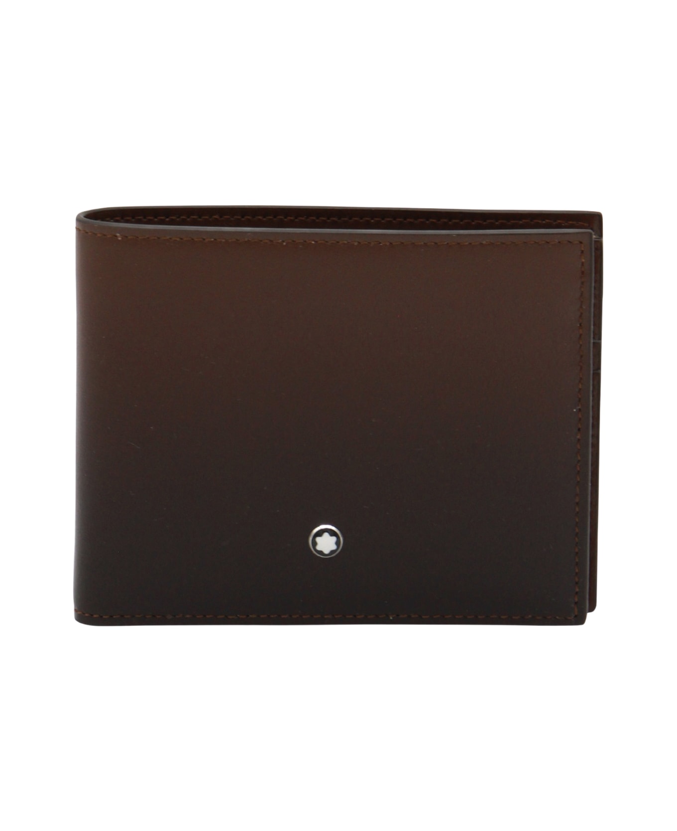 Montblanc Brown Leather Wallet - BROWN SFUMATO
