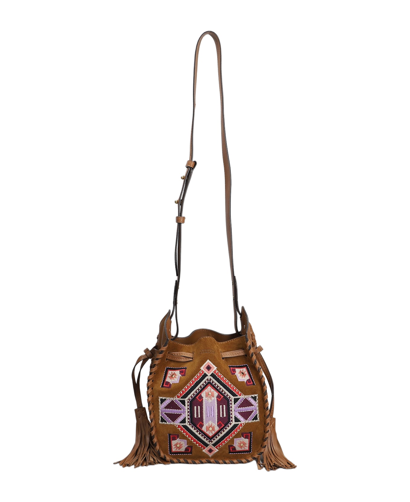 Isabel Marant Mini Silao Shoulder Bag In Leather Color Suede And Leather - leather color