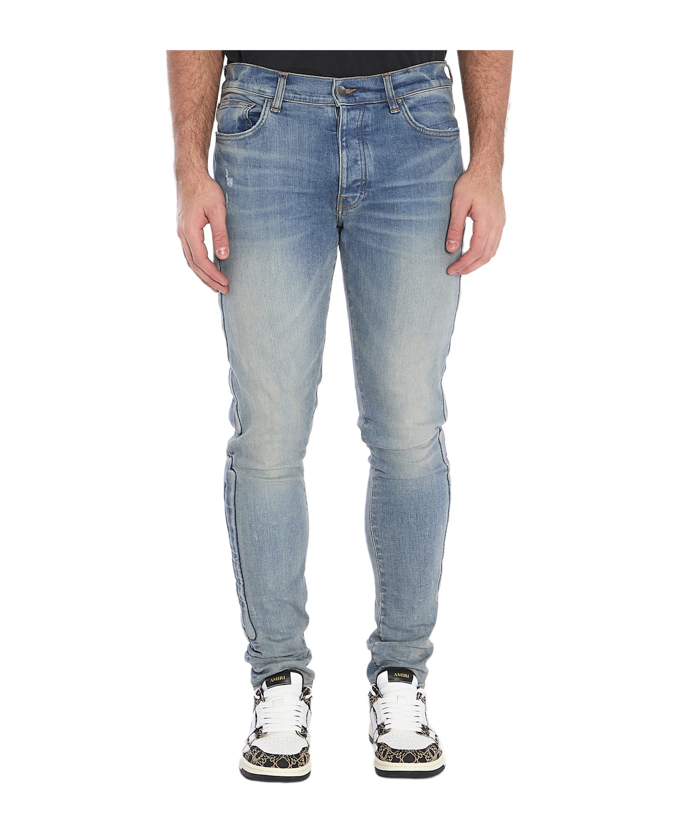AMIRI 3d Bones Jeans - BLUE