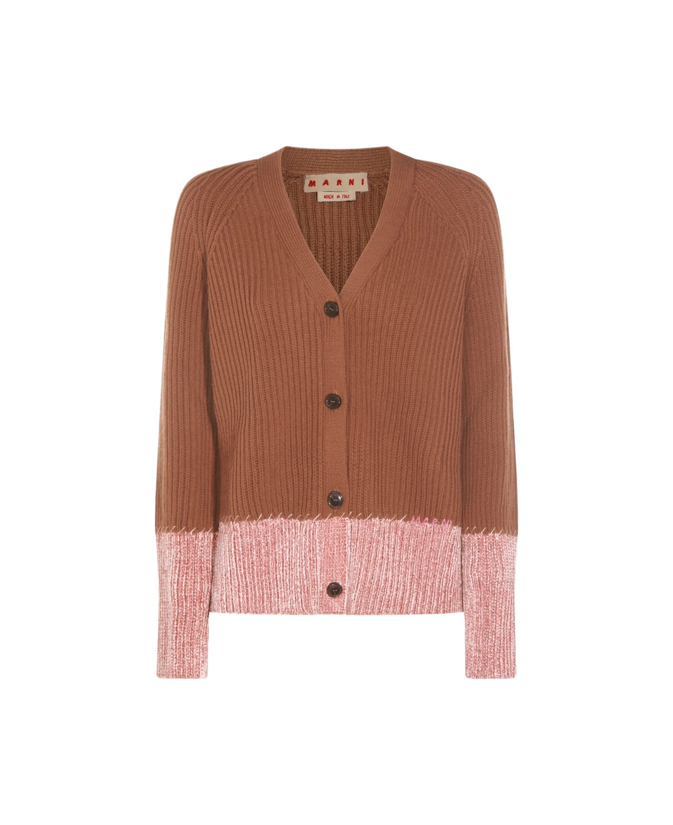 Marni Beige And Pink Knitwear - MAROON