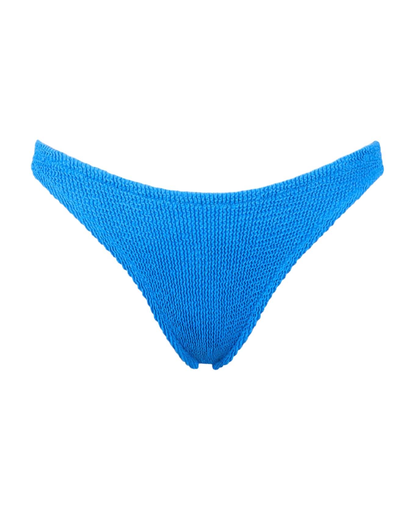 MC2 Saint Barth Woman Bluette Crinkle Cheeky Swim Briefs - BLUE