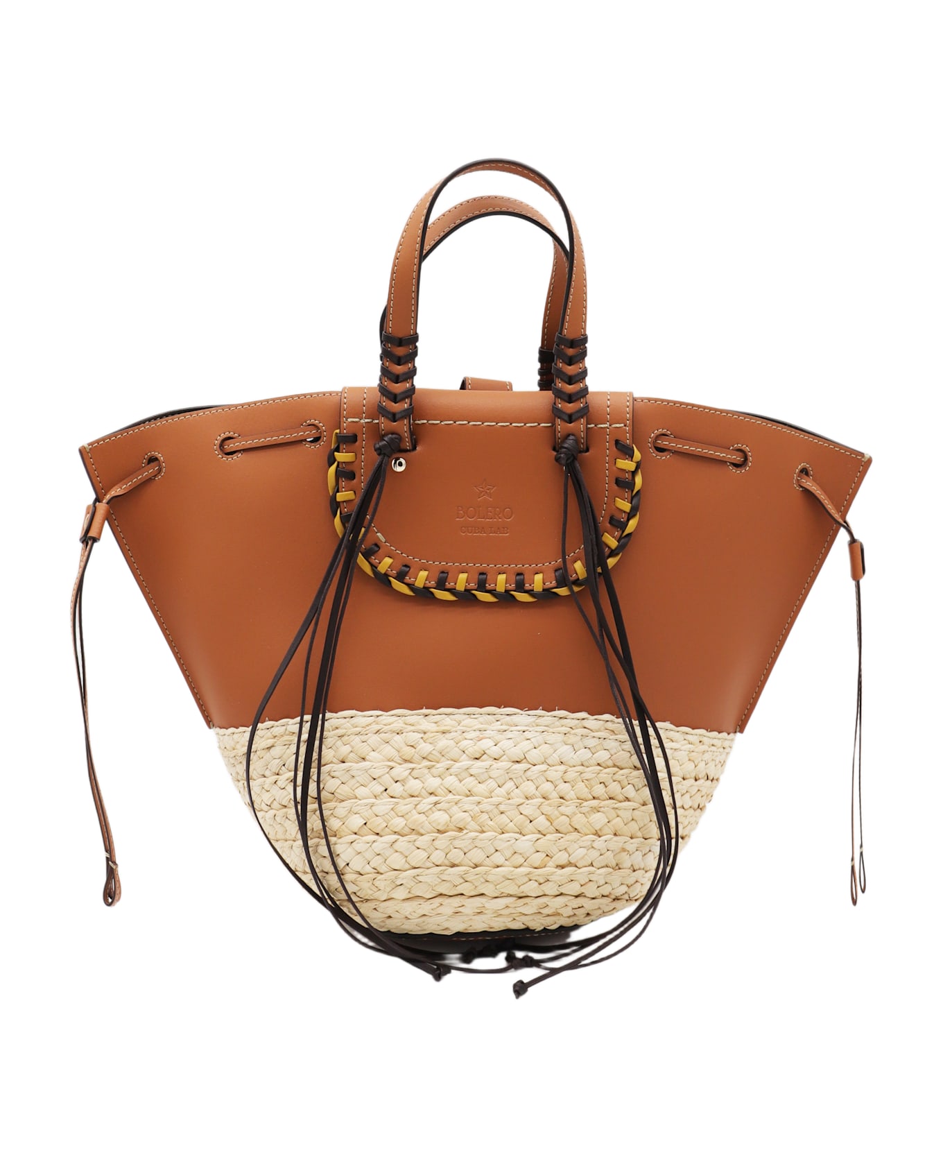 Cuba Lab Brown Leather Bolero Totes - Kenia