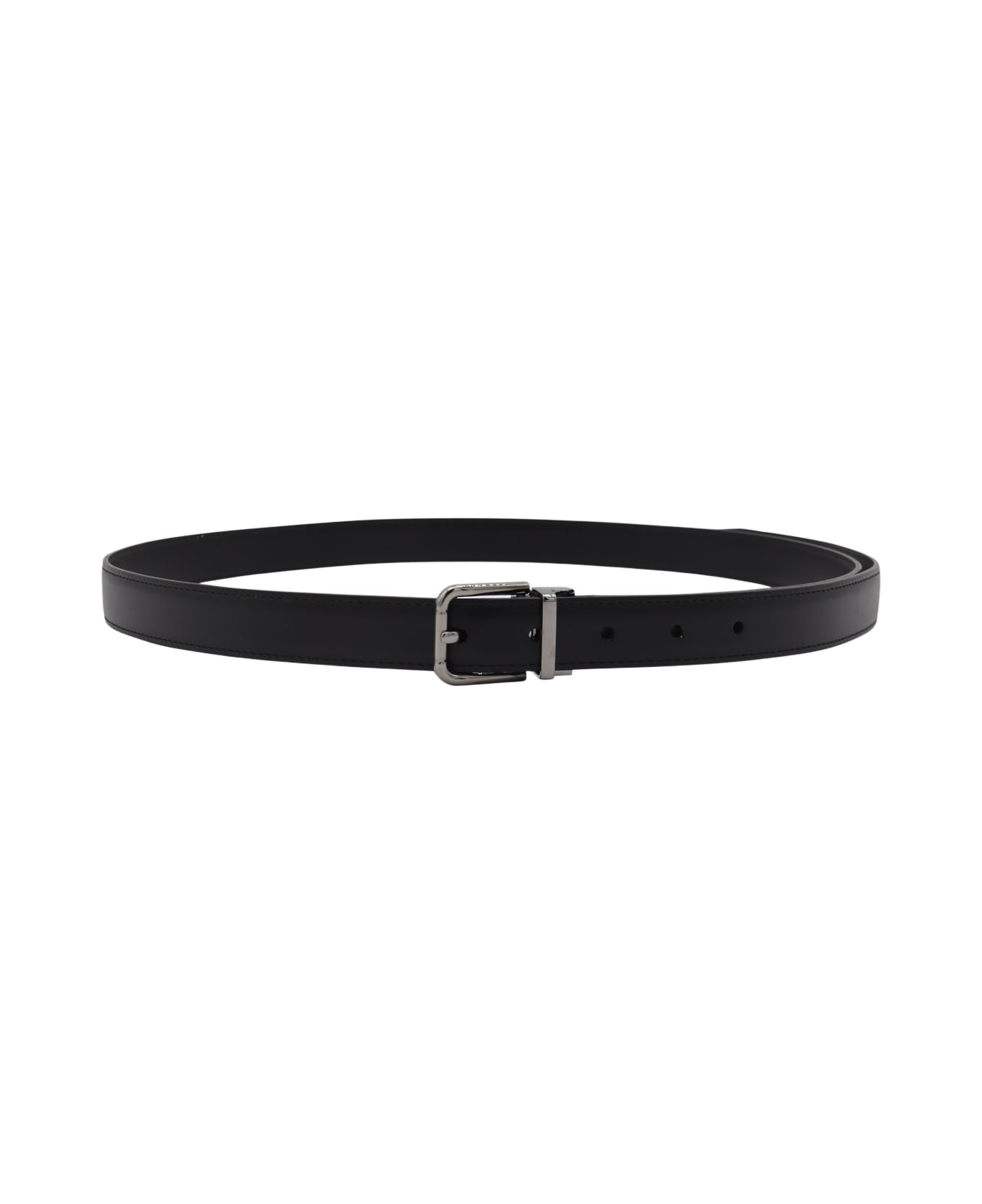 Dolce 
Gabbana Black Leather Belt - Black