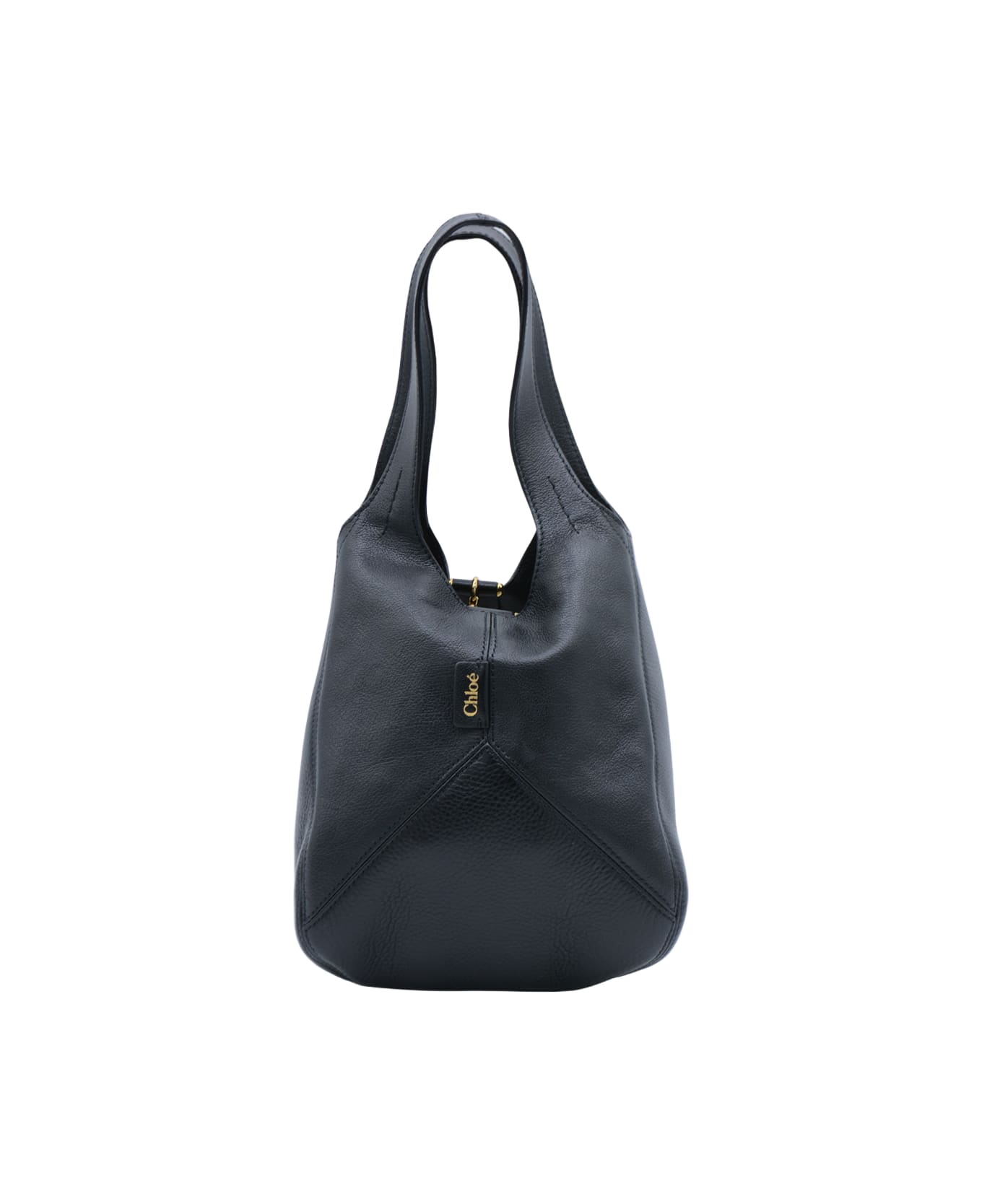 Chloé Black Leather Balloon Small Tote - Black