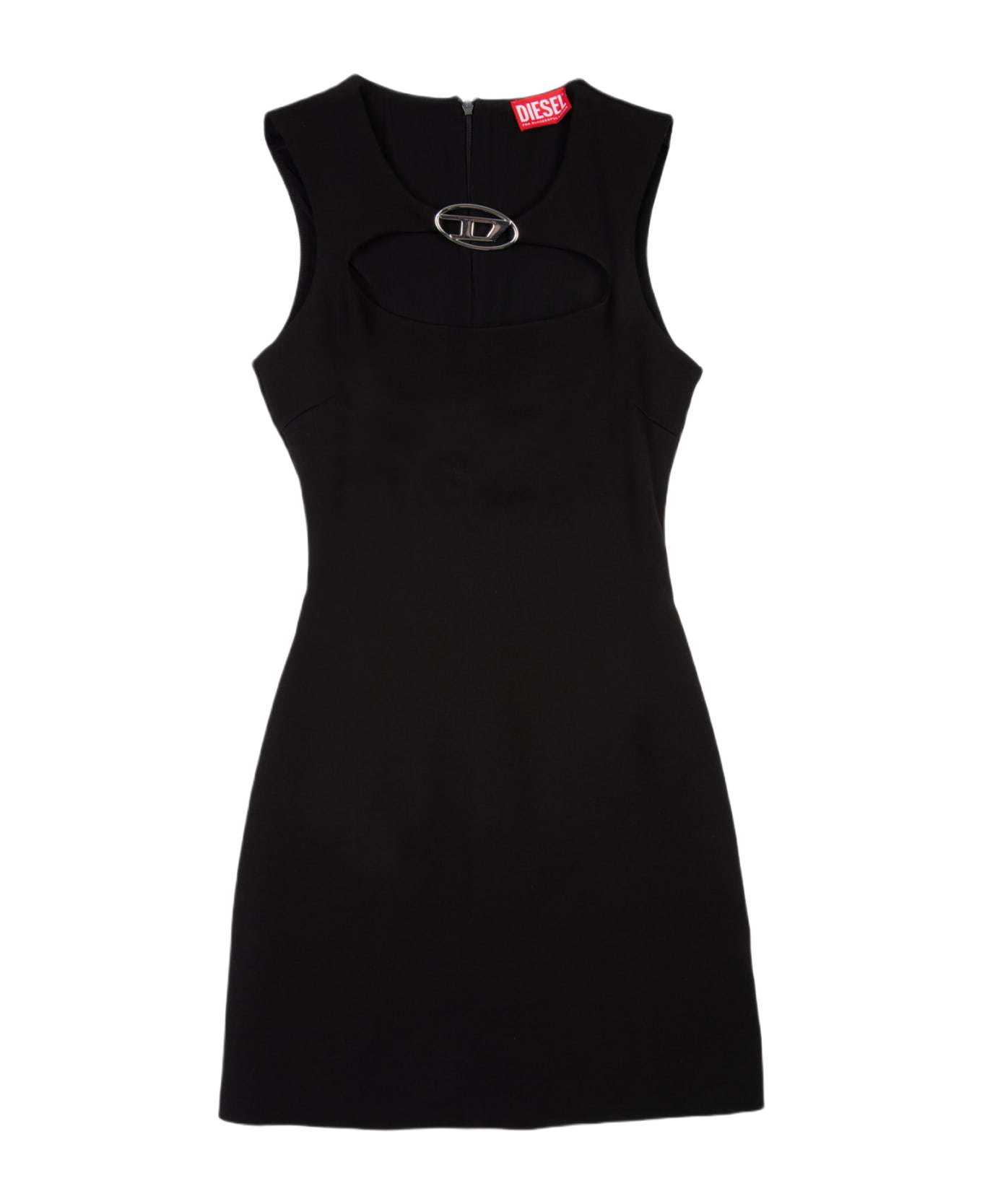 Diesel D-reams Black short sleveless dress with Oval D logo - D Reams - Nero