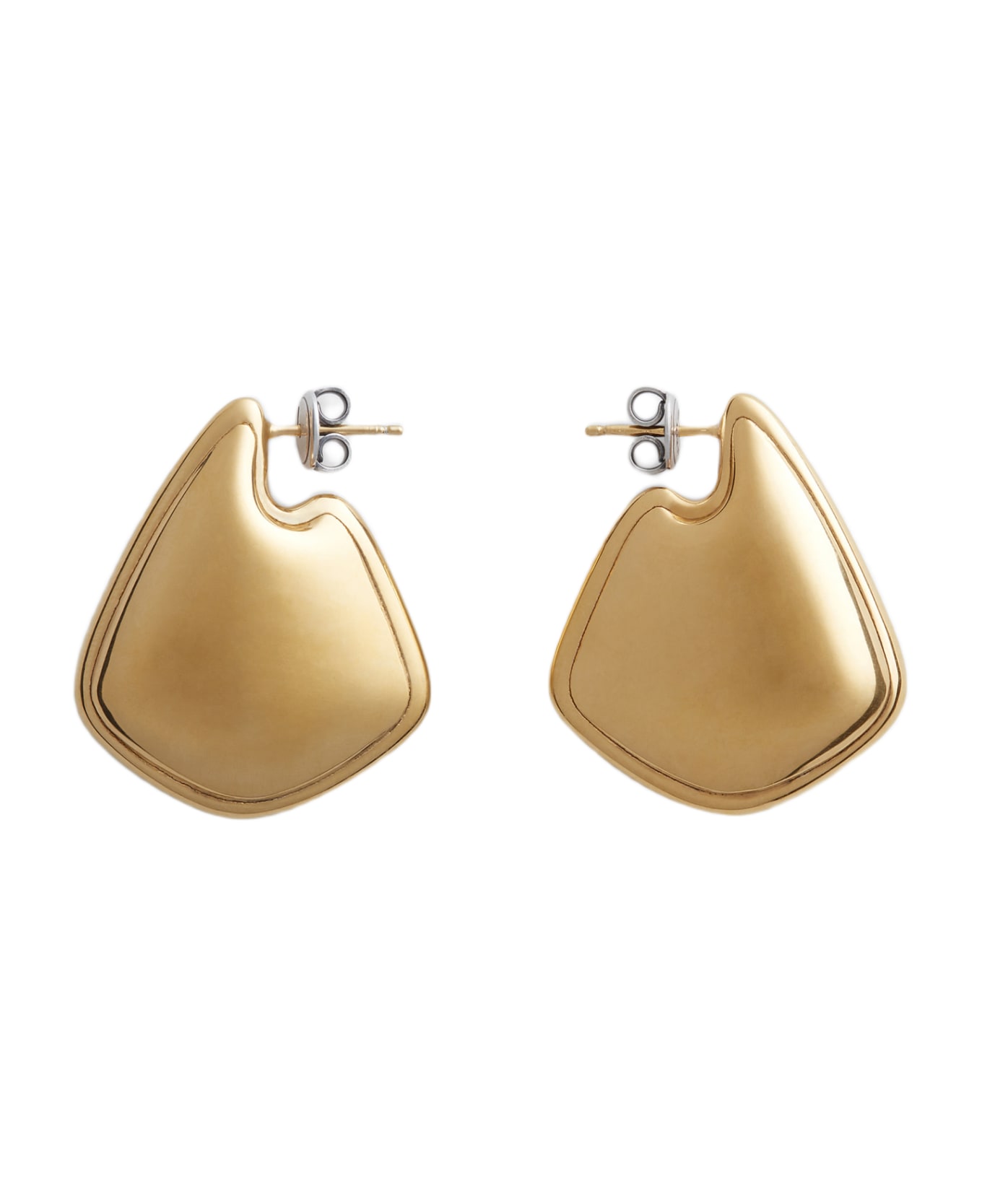 Bottega Veneta Fin Bicolor Earrings - SILVERYELLOWGOLD