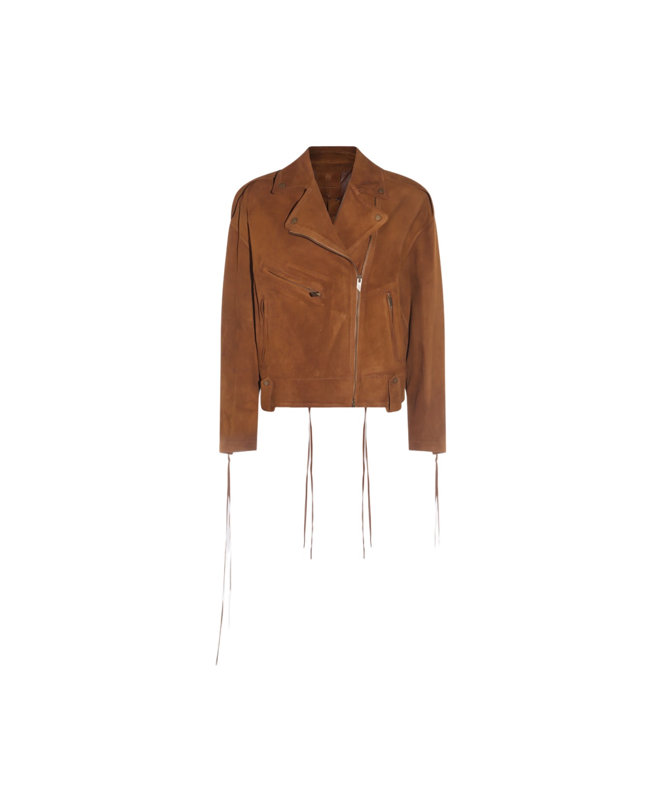 Salvatore Santoro Dark Brown Leather Casual Jacket - VAGE CAMEL