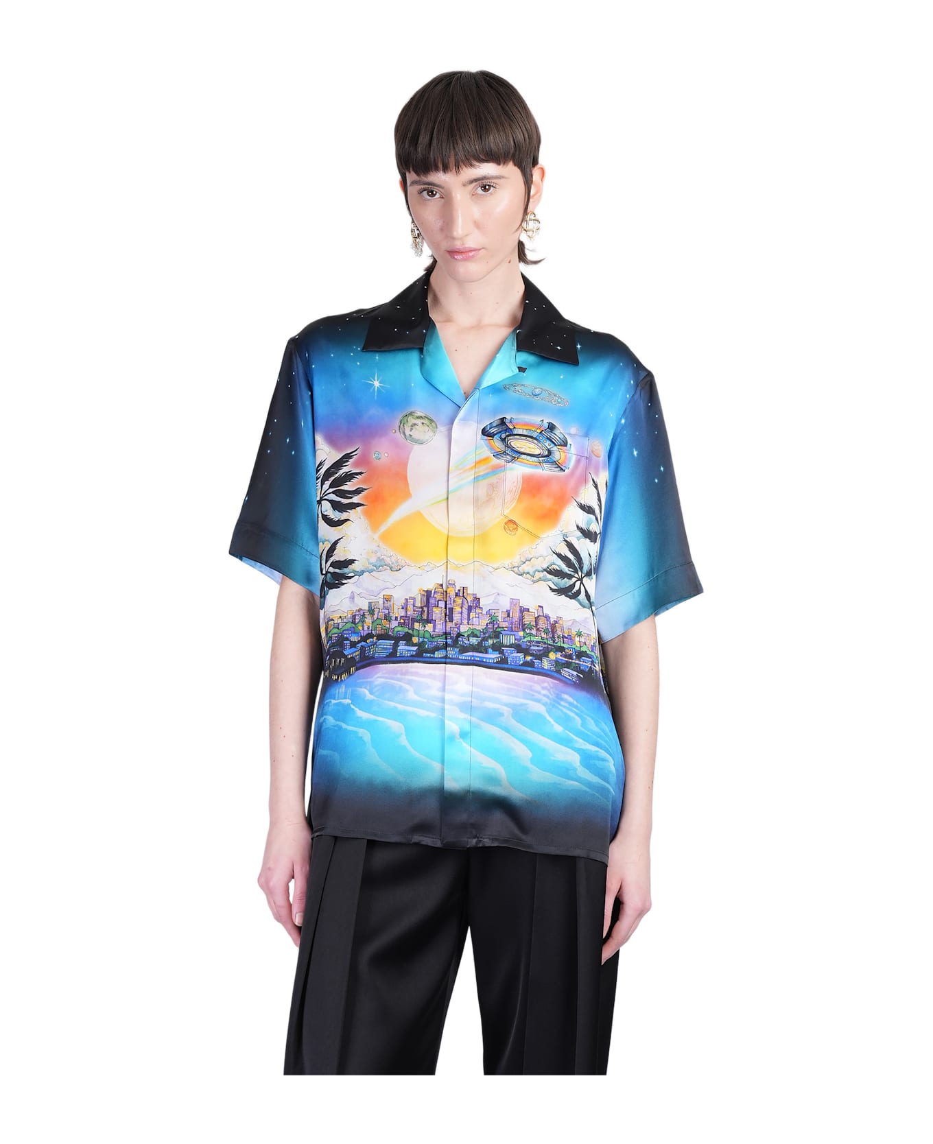 Casablanca Shirt In Multicolor Silk - multicolor