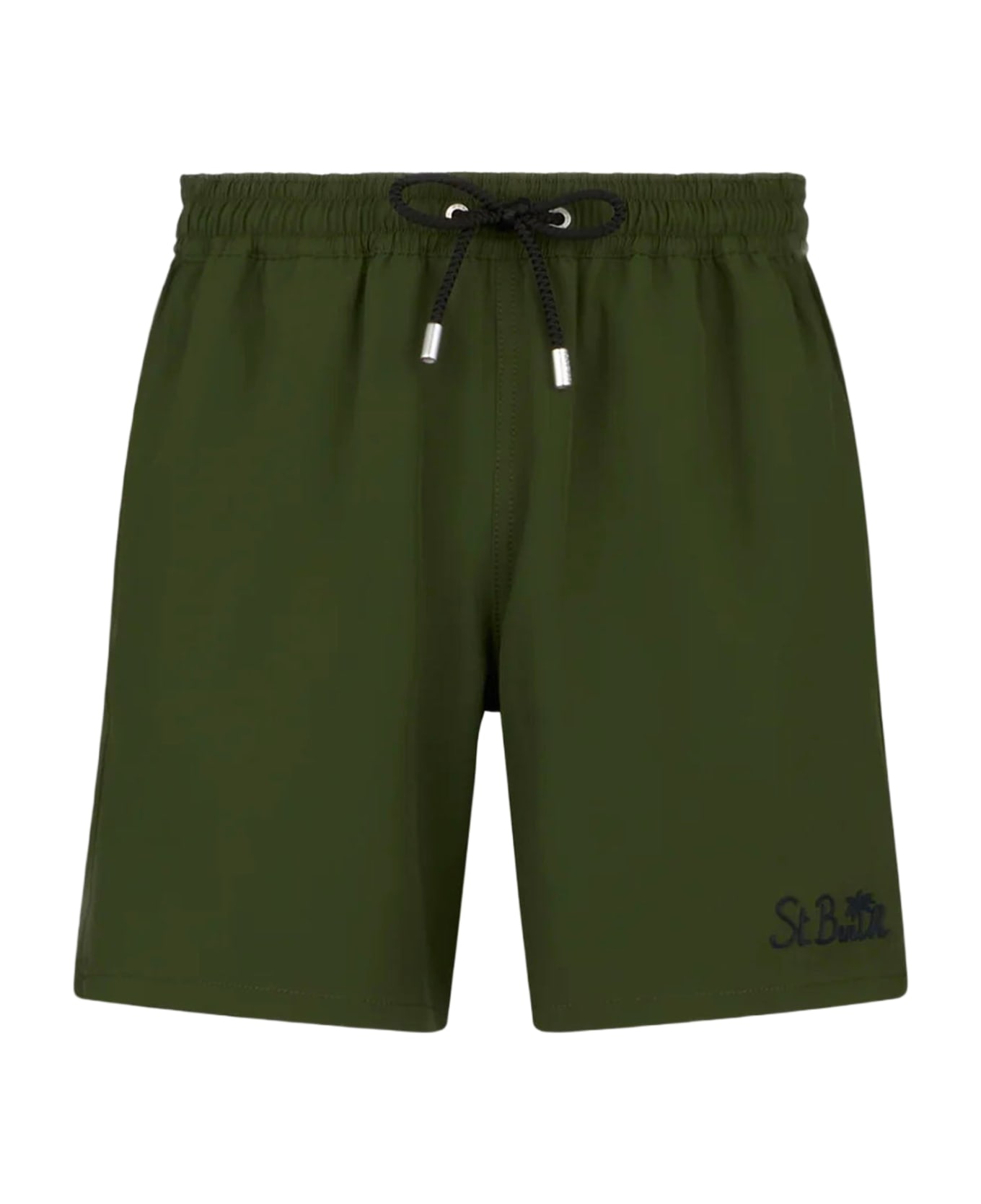 MC2 Saint Barth Man Military Green Comfort Swim Shorts - GREEN