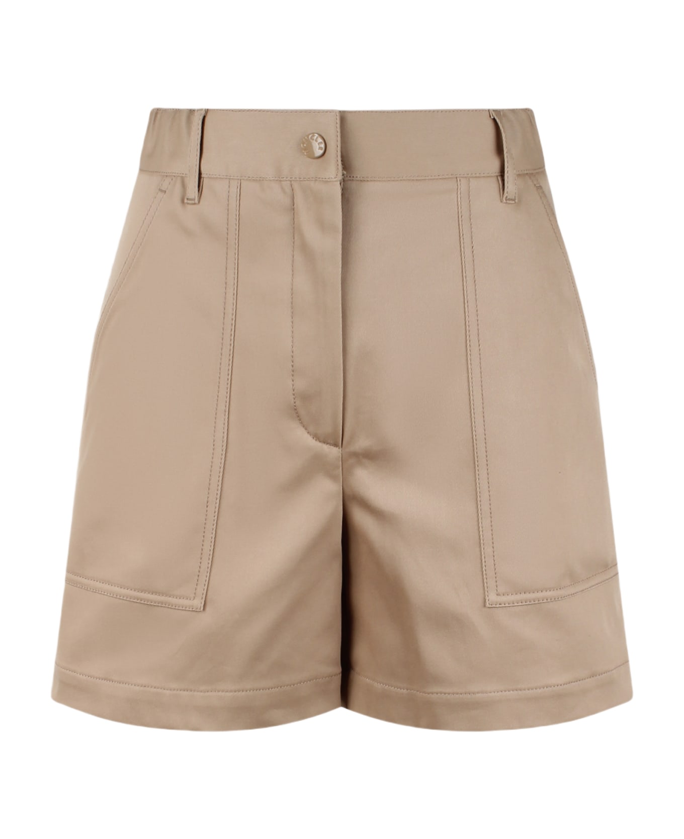 Moncler Gabardine Shorts - Light Brown