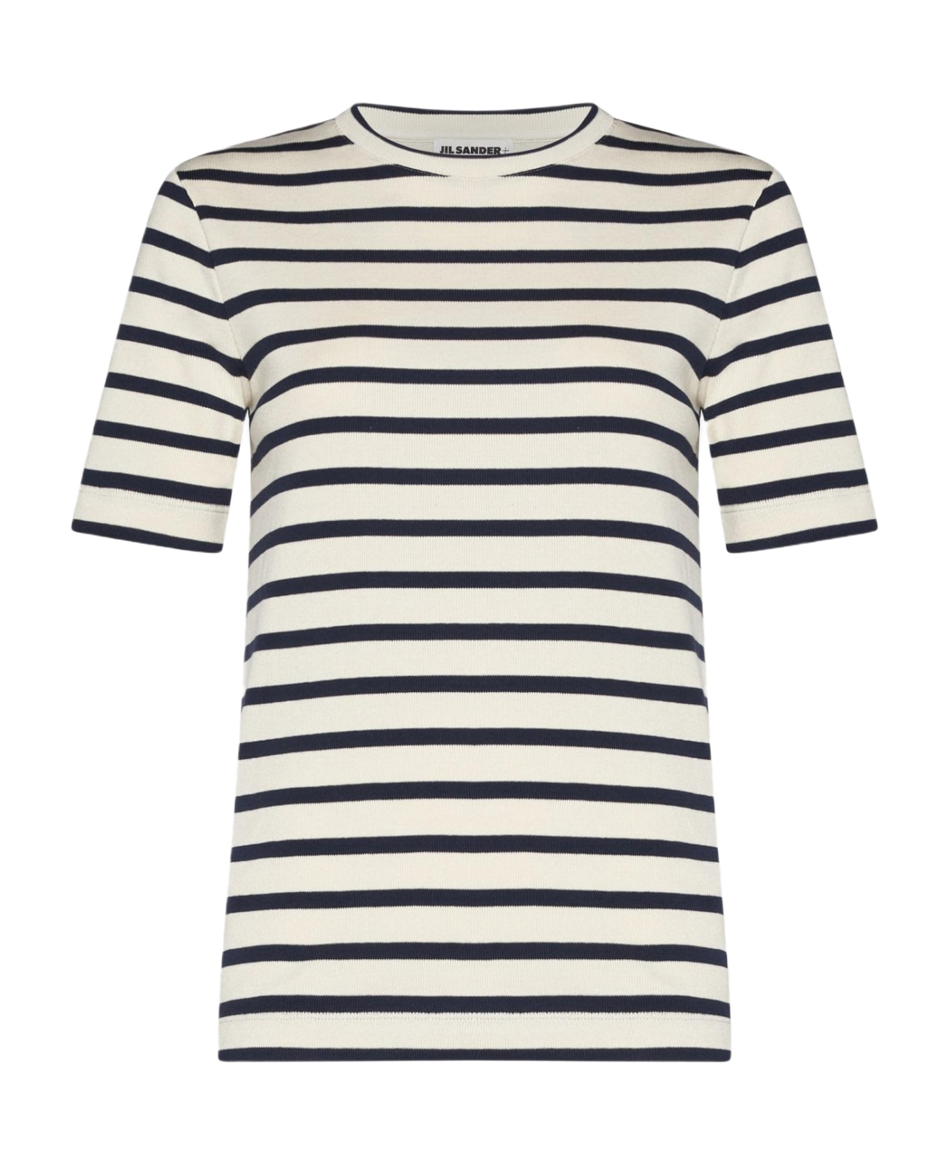 Jil Sander Striped Cotton T-shirt - Bianco e Blu