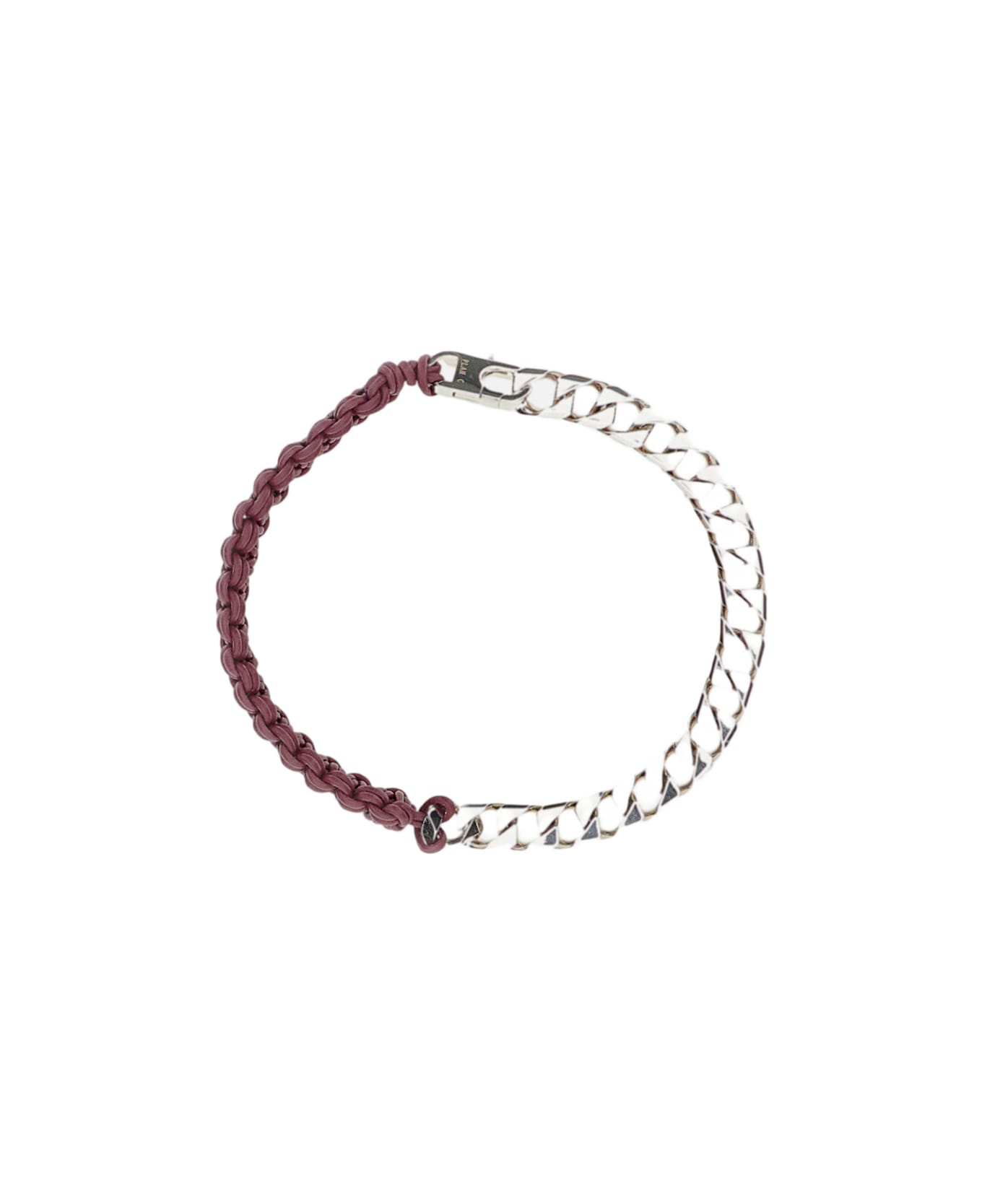 Plan C Chain Necklace With Crimson Red Cord - Bordeaux