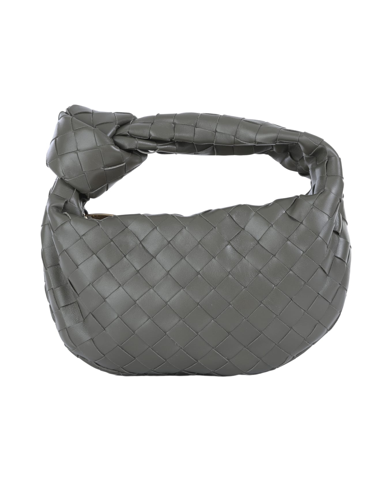 Bottega Veneta Grey Leather Mini Jodie Bag - CYPRESS-GOLD