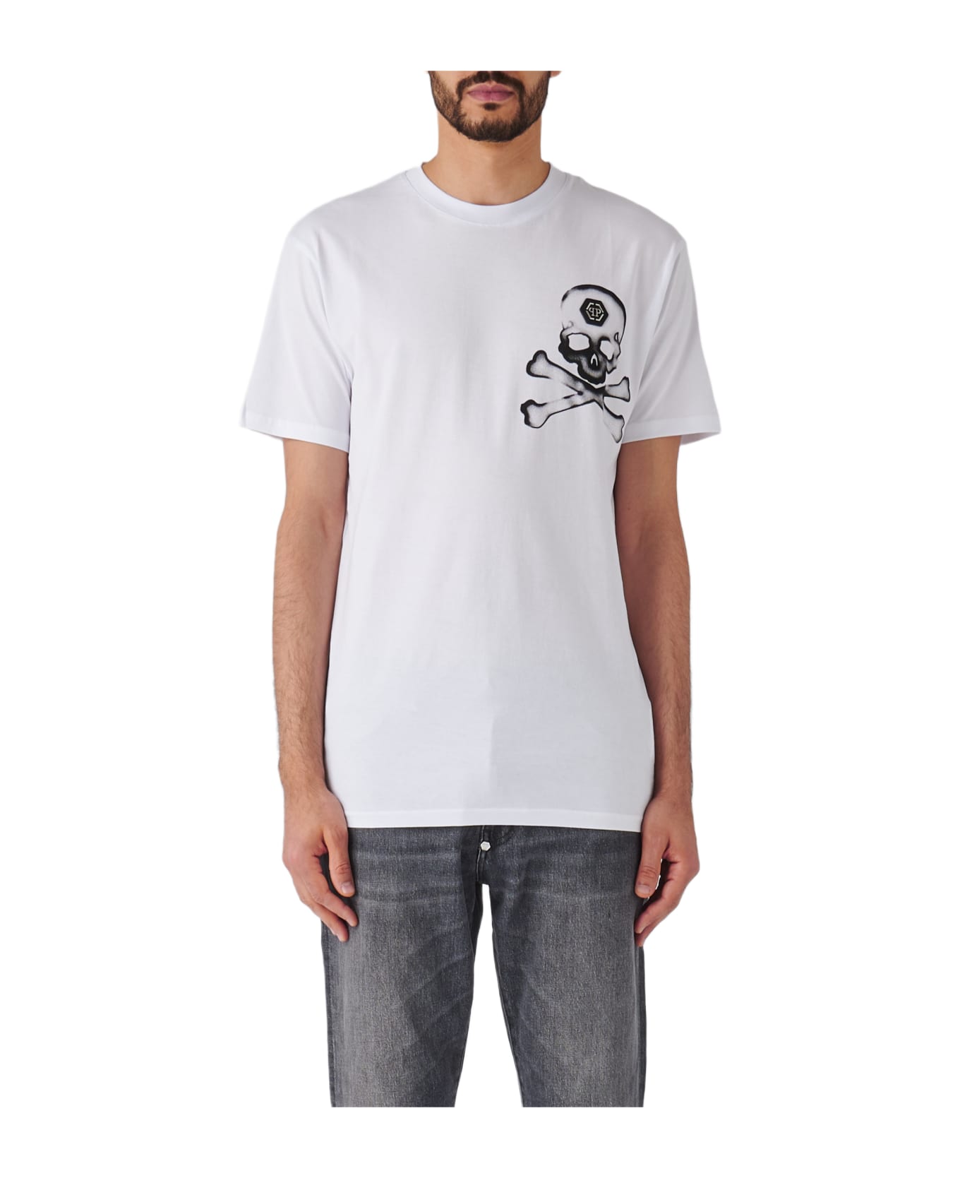 Philipp Plein T-shirt Round Neck Ss Smile T-shirt - BIANCO シャツ
