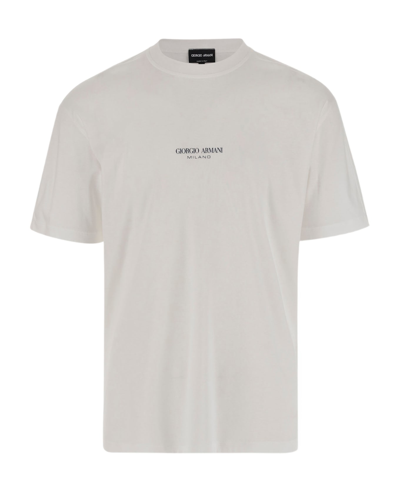 Giorgio Armani Cotton T-shirt With Logo - White