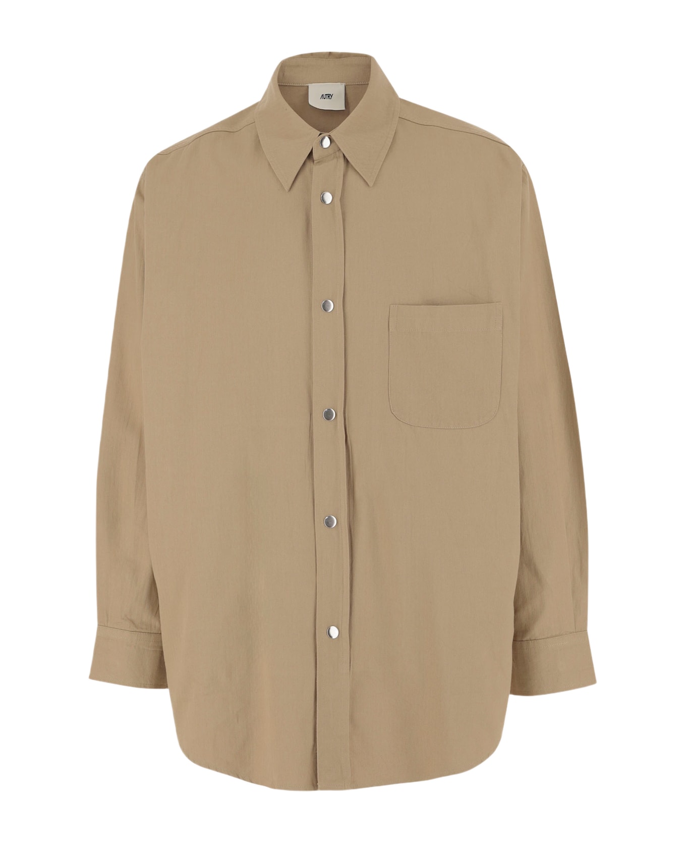 Autry Cotton Logo Shirt - Beige