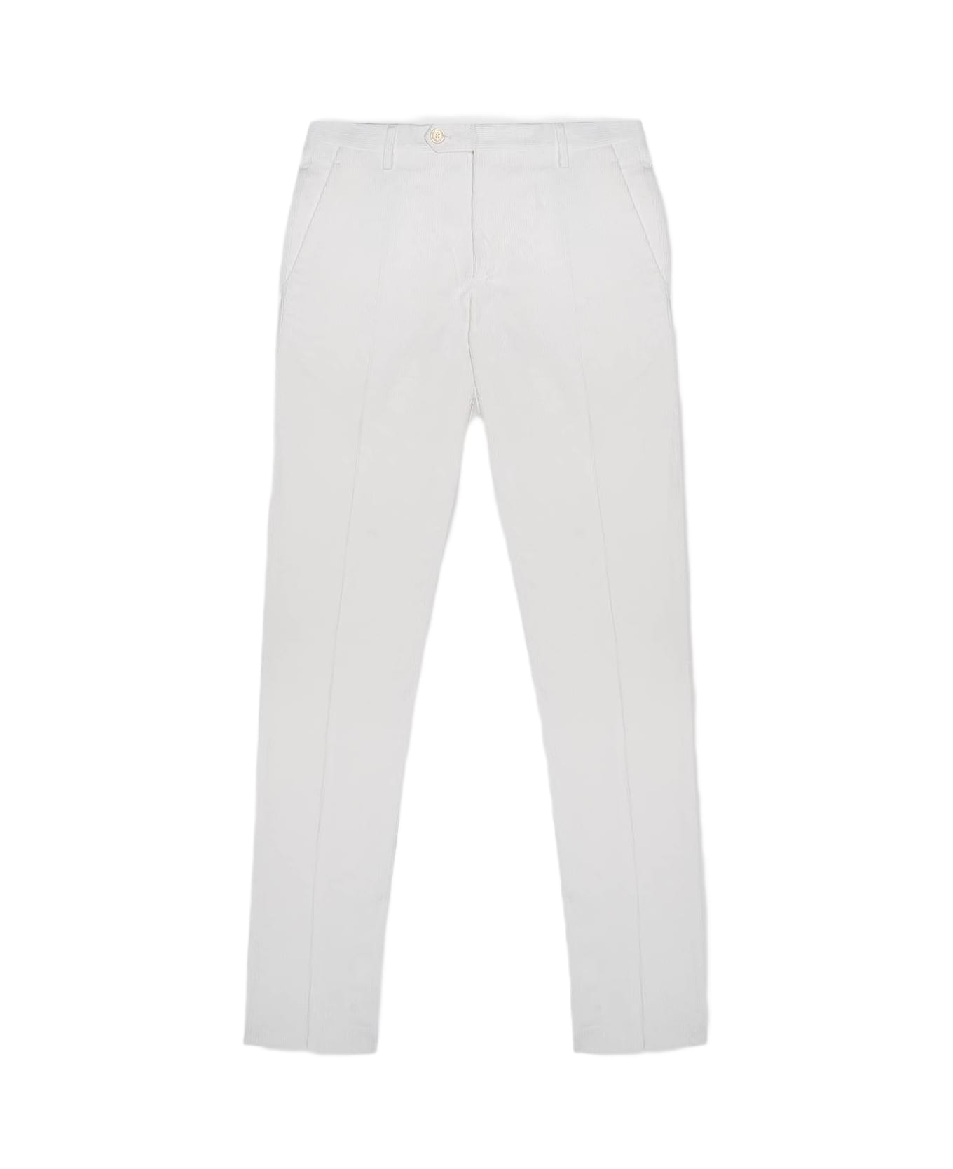 Larusmiani Velvet Gaultier Trousers 'howard' Pants - White