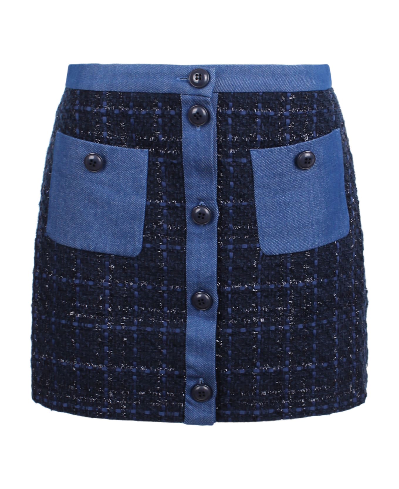 Baum und Pferdgarten Salme Miniskirt - Blue Boucle