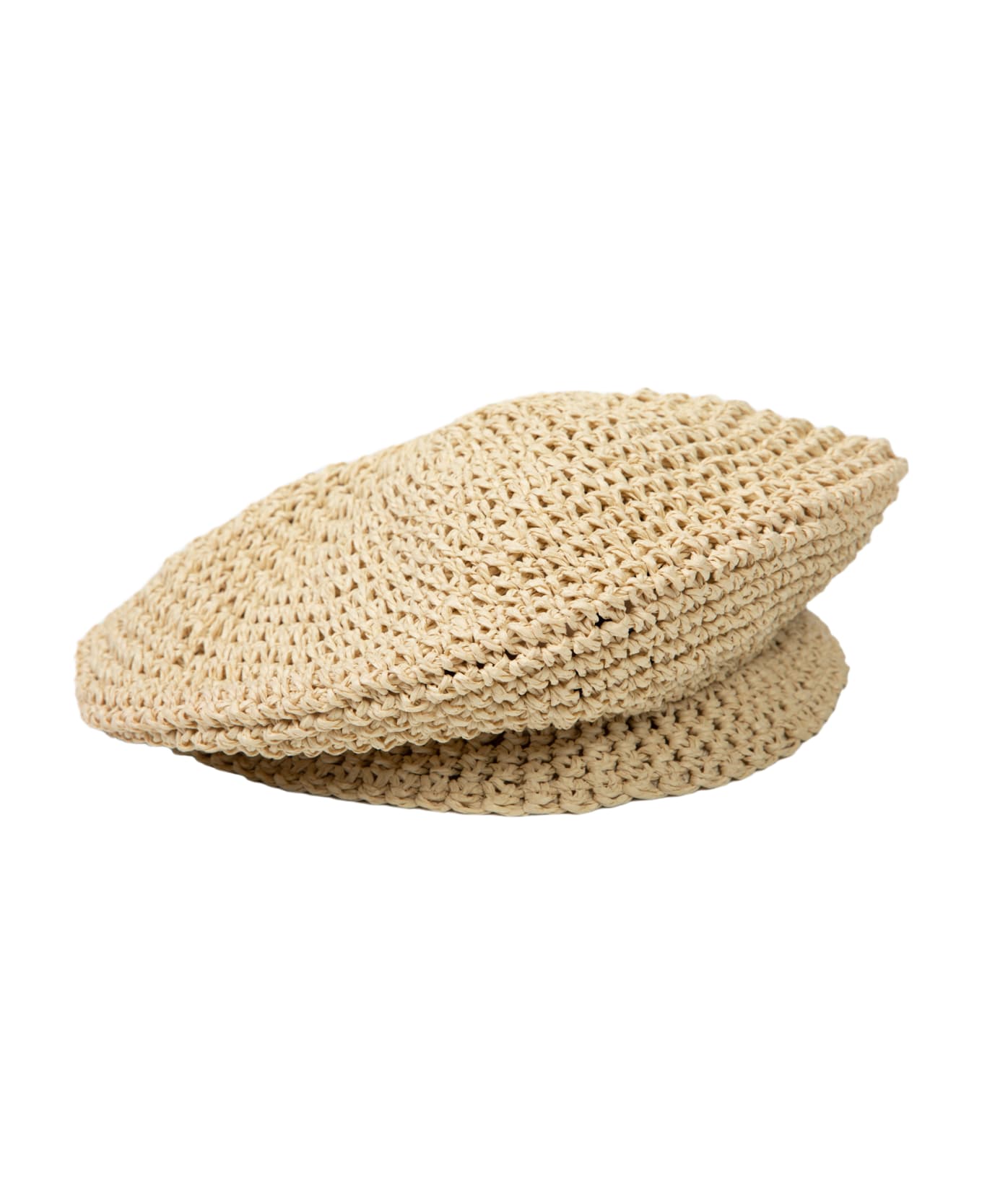 CMMN SWDN Straw Beret, Handcrafted From 100% Recycled Paper Natural straw beret - Naturale