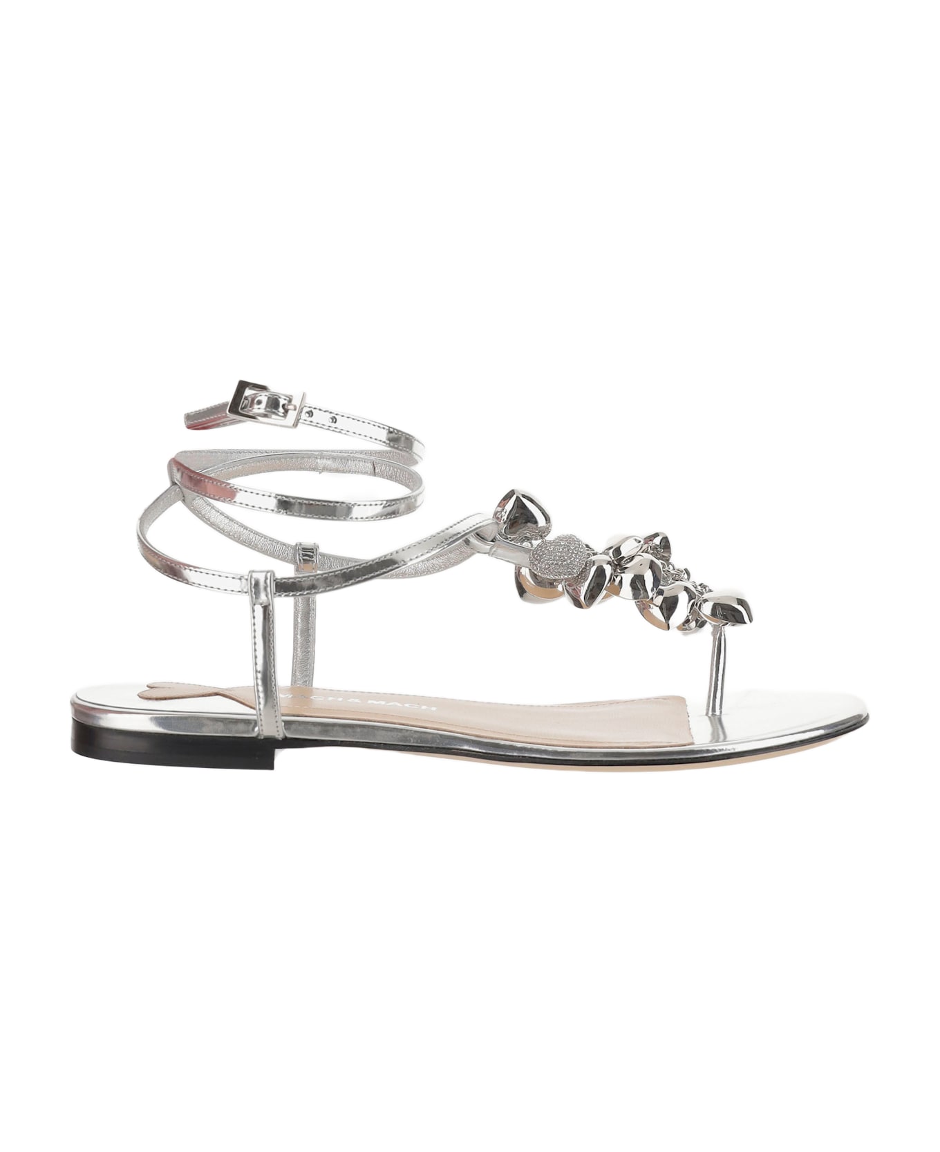 Mach 
Mach Sandal With Metallic Decoration - Silver