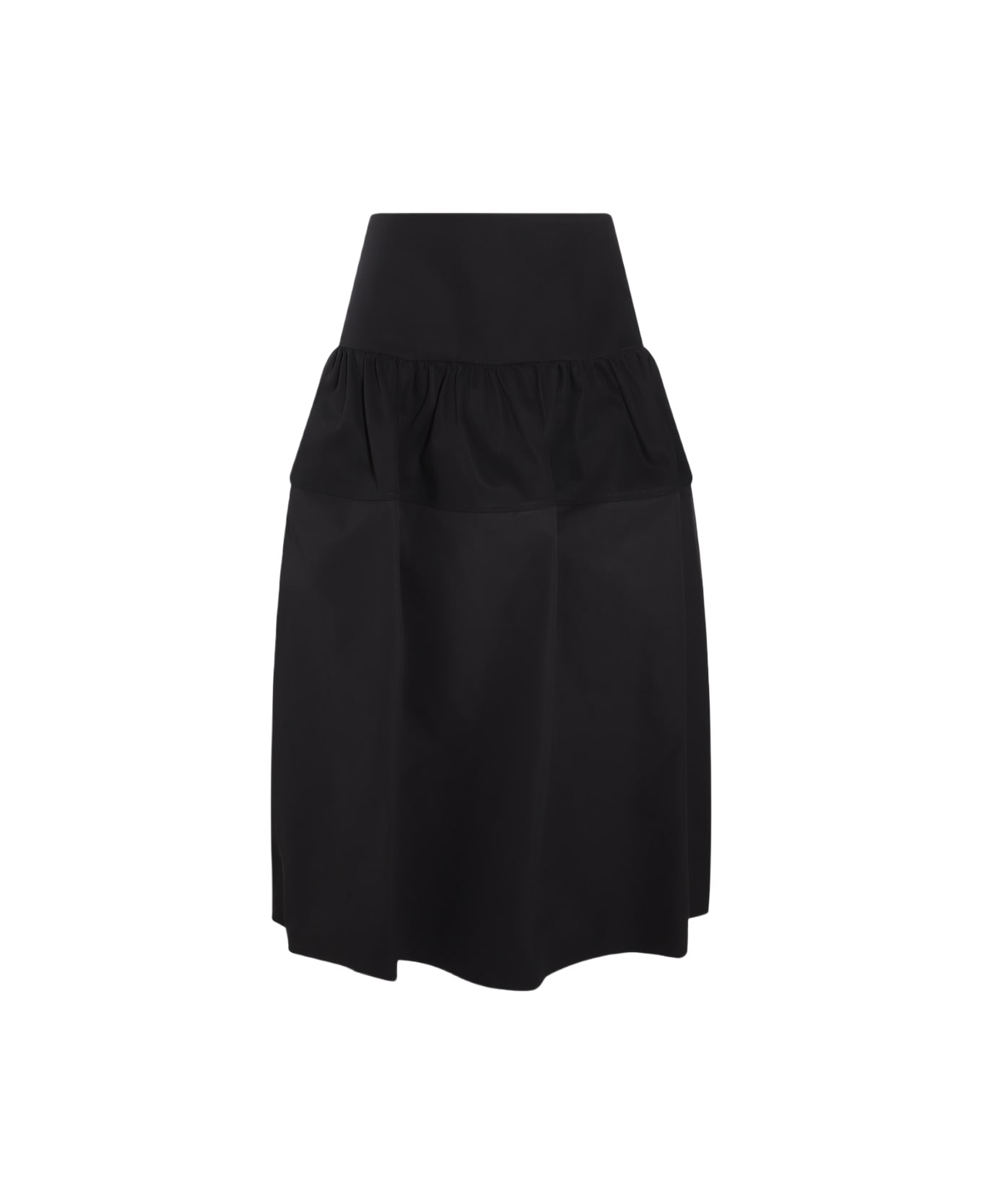 Jil Sander Black Cotton Skirt - Black