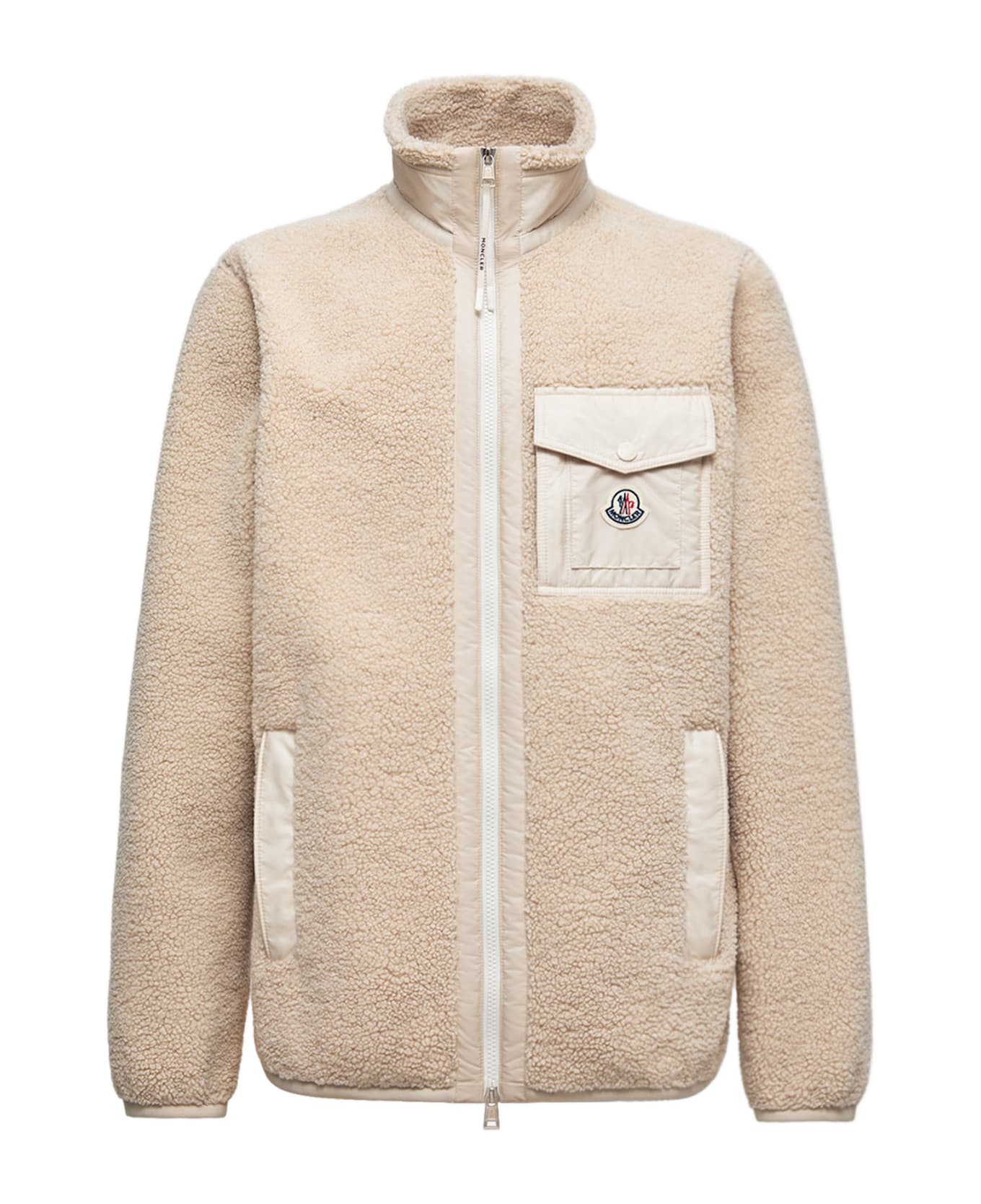 Moncler Zip Up Cardigan - White