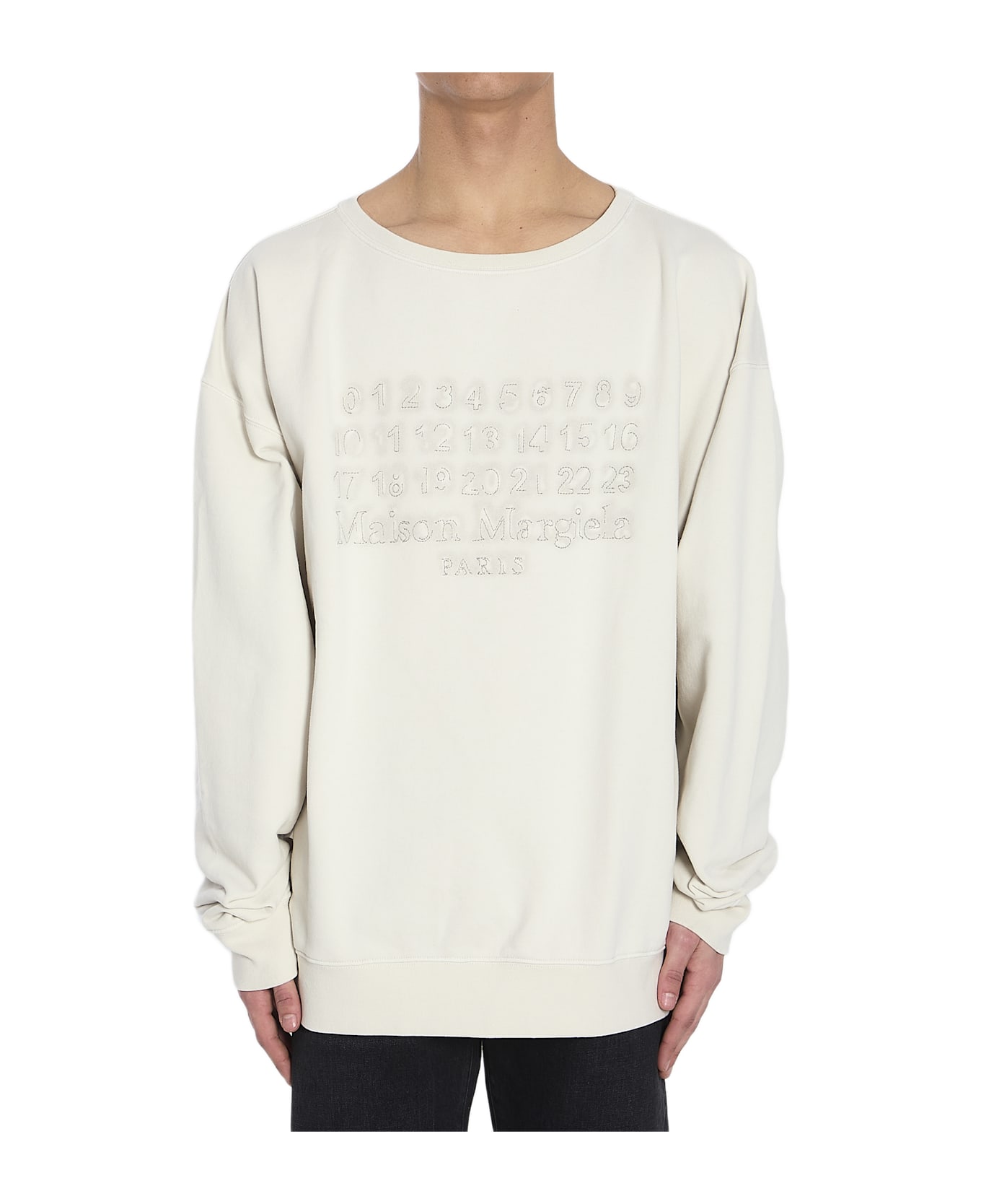 Maison Margiela Logo Sweatshirt - Ecru