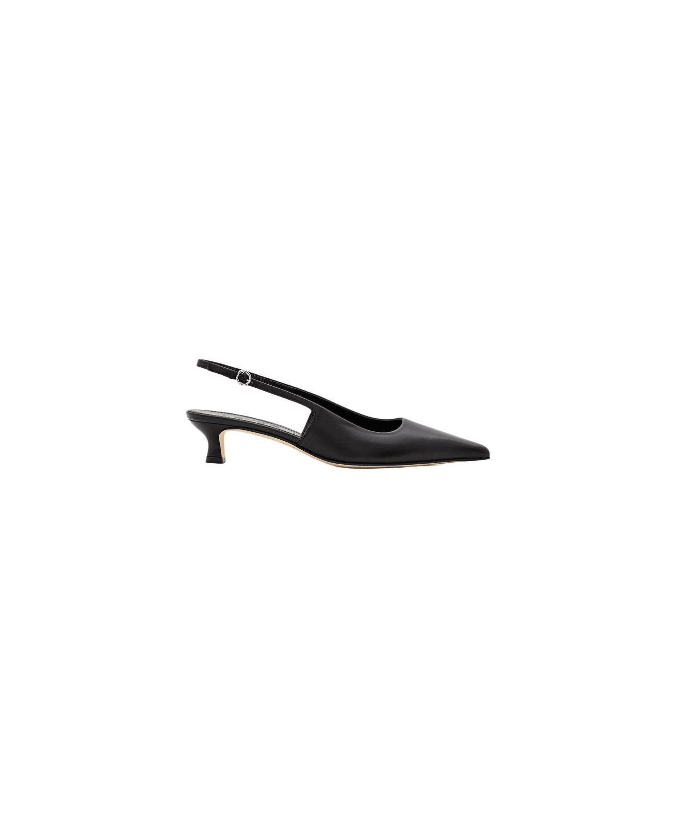 aeyde 35mm Catrina Nappa Leather Slingback - Black