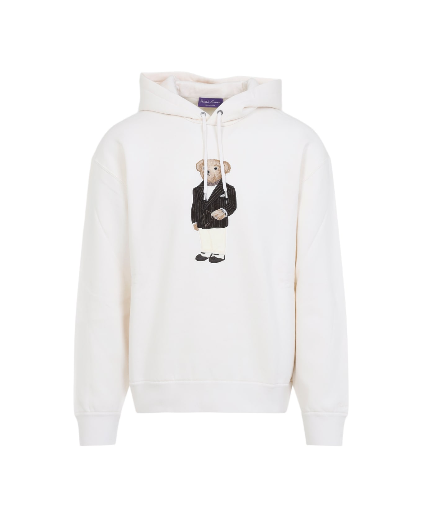 Ralph Lauren Long Sleeve Bear Hood Pullover - Classic Cream