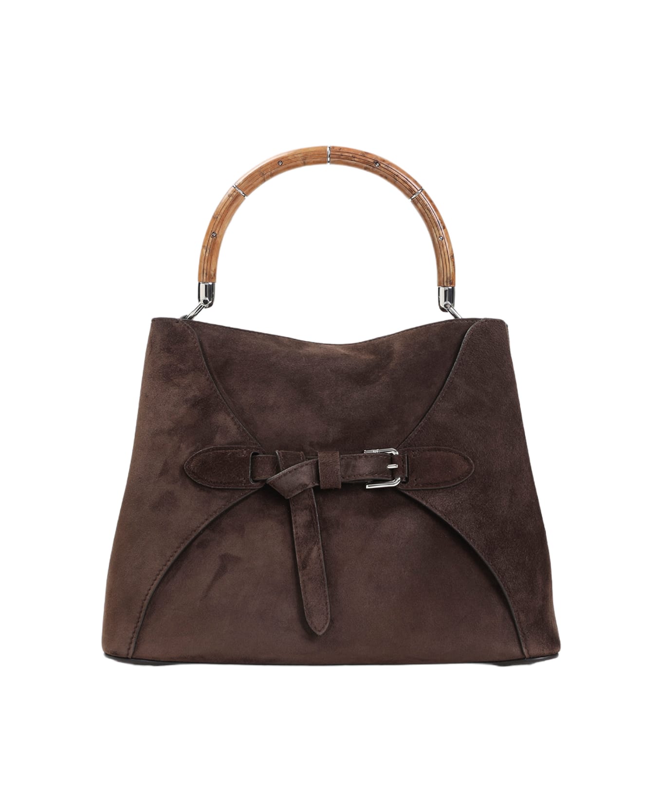 Ralph Lauren Suede Calf Leather Shoulder Bag - Mocha