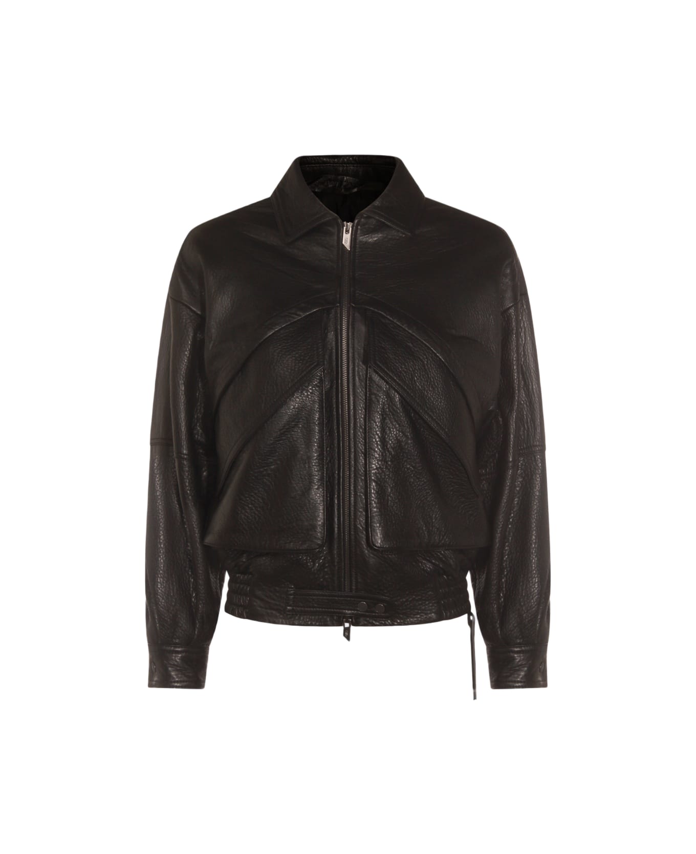 Salvatore Santoro Black Leather Jacket - Black
