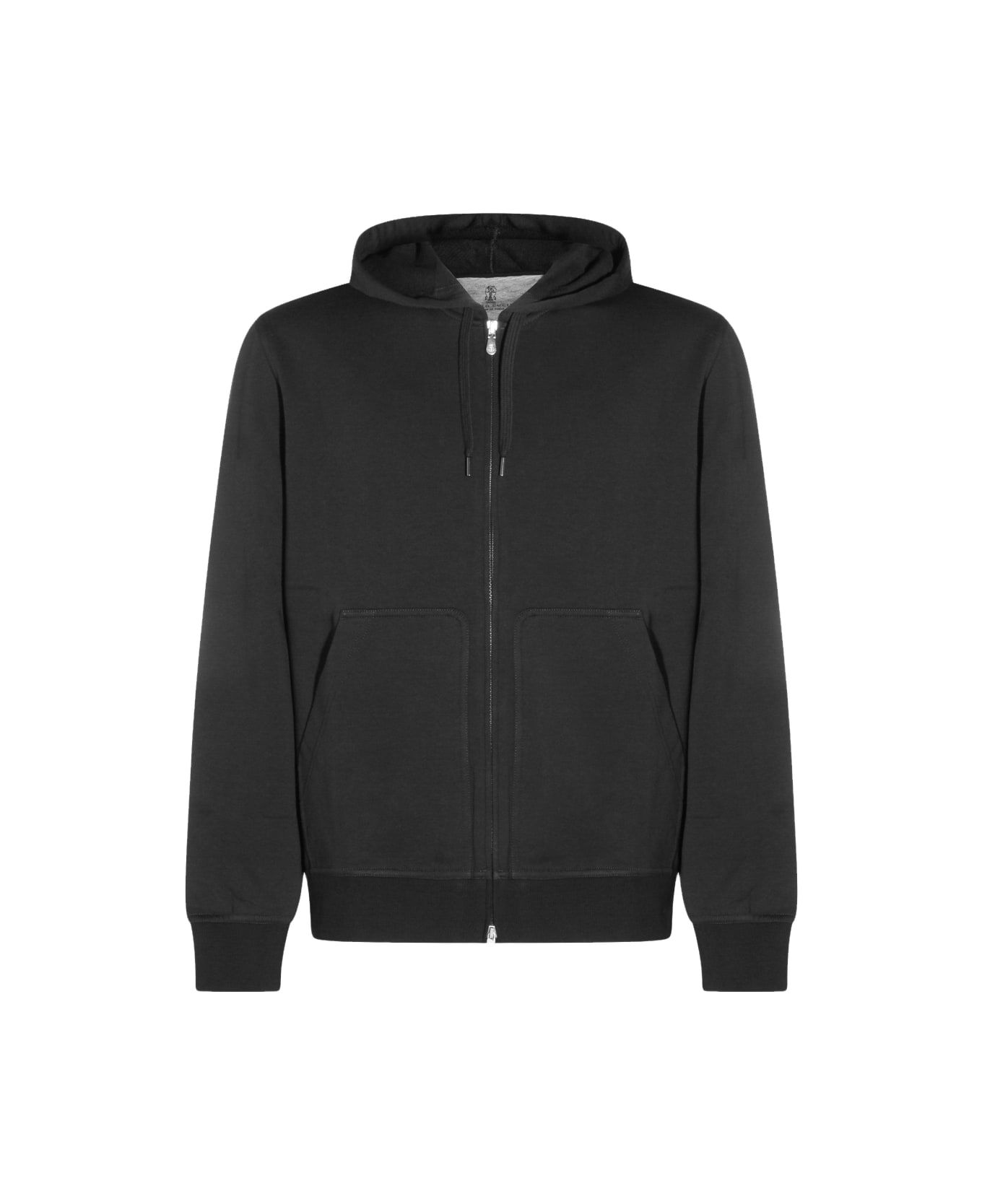 Brunello Cucinelli Black Cotton Sweatshirt - Black