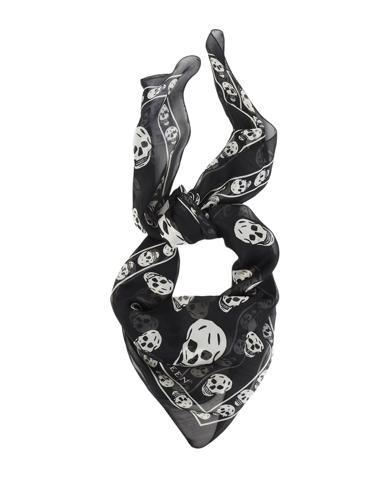 Alexander McQueen Skull Scarf - Black Ivory