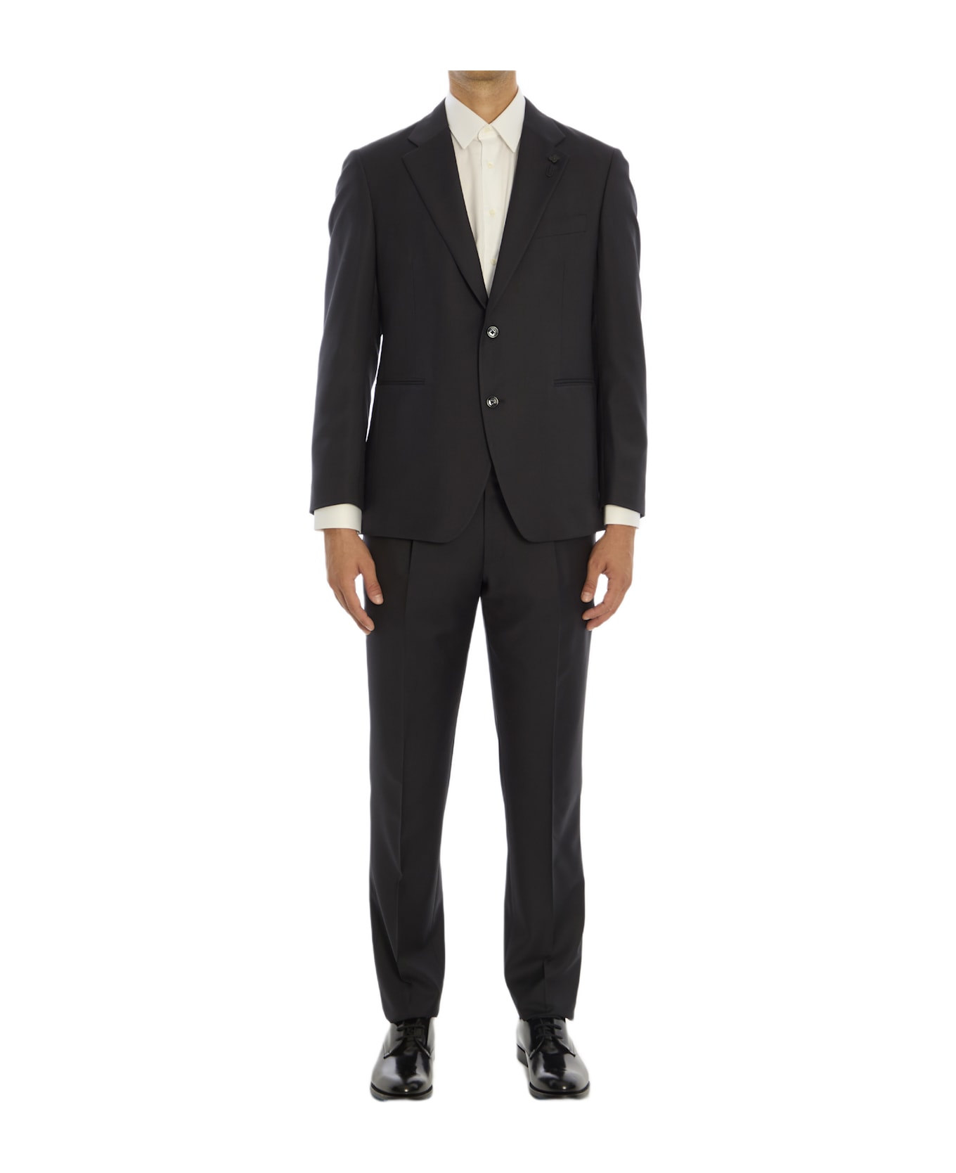 Lardini Two-piece Suit In Pure Wool - BLUE