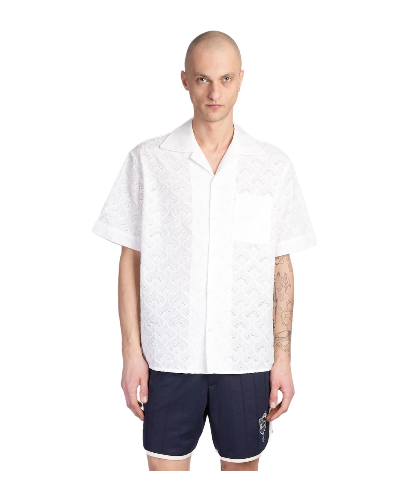 Drôle de Monsieur Shirt In White Cotton - white