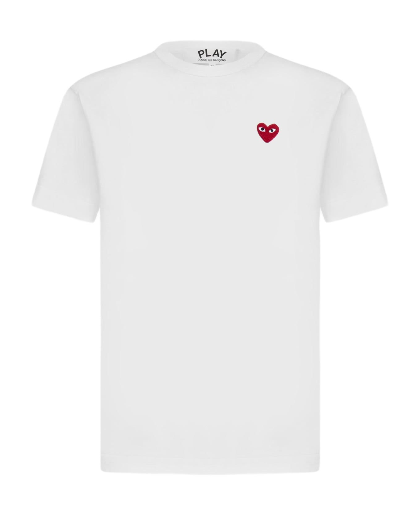 Comme des Garçons Heart Patch Cotton T-shirt - White