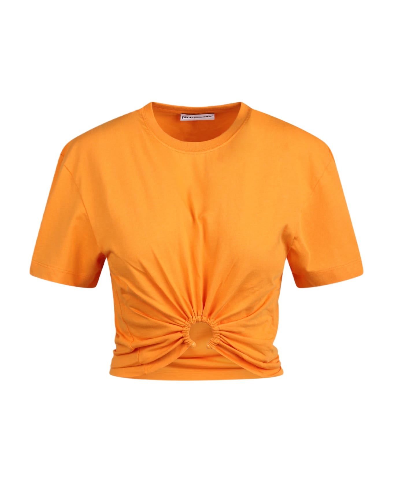 Paco Rabanne Rabanne Gathered Cotton T-shirt - Light orange Tシャツ