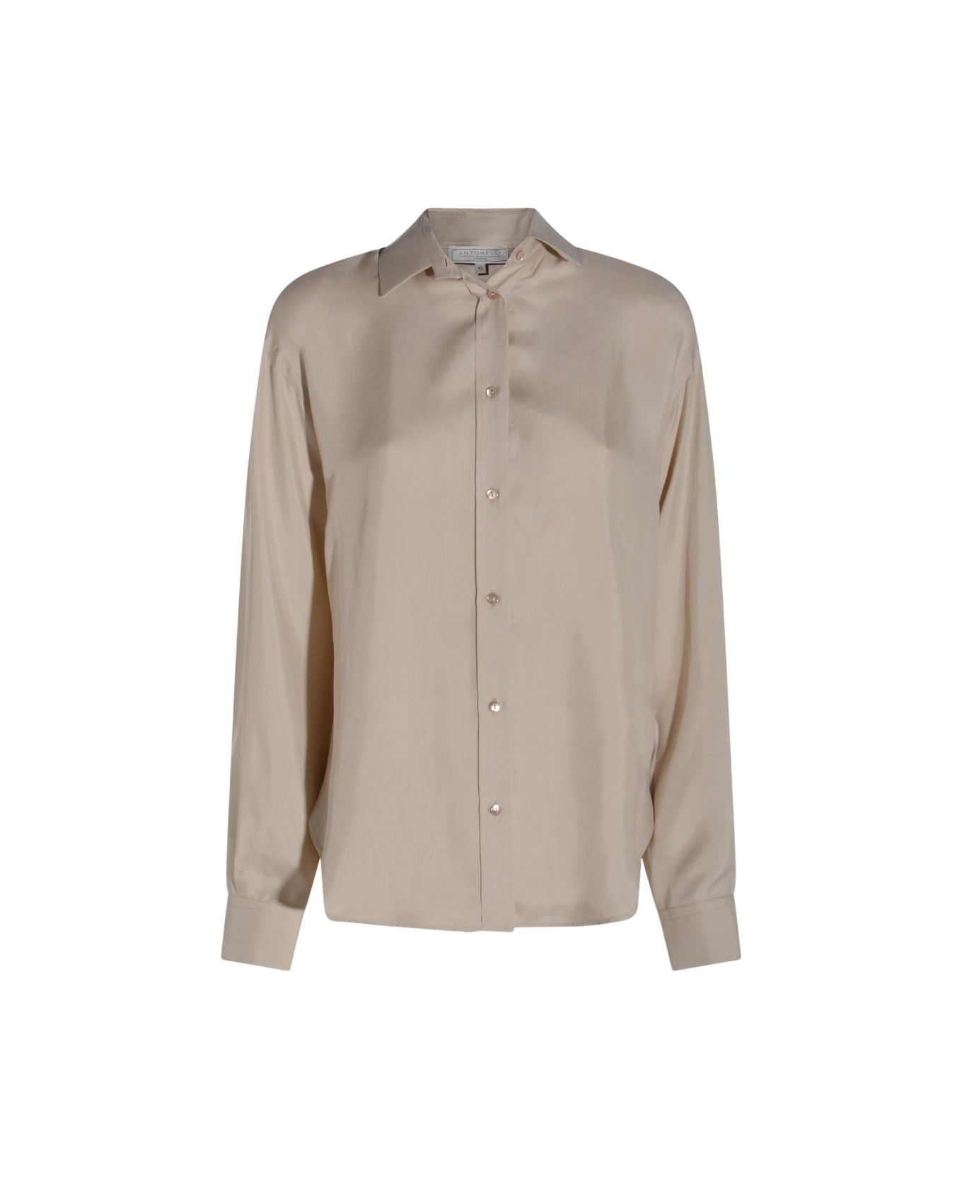 Antonelli Beige Silk Quirino Shirt - Beige