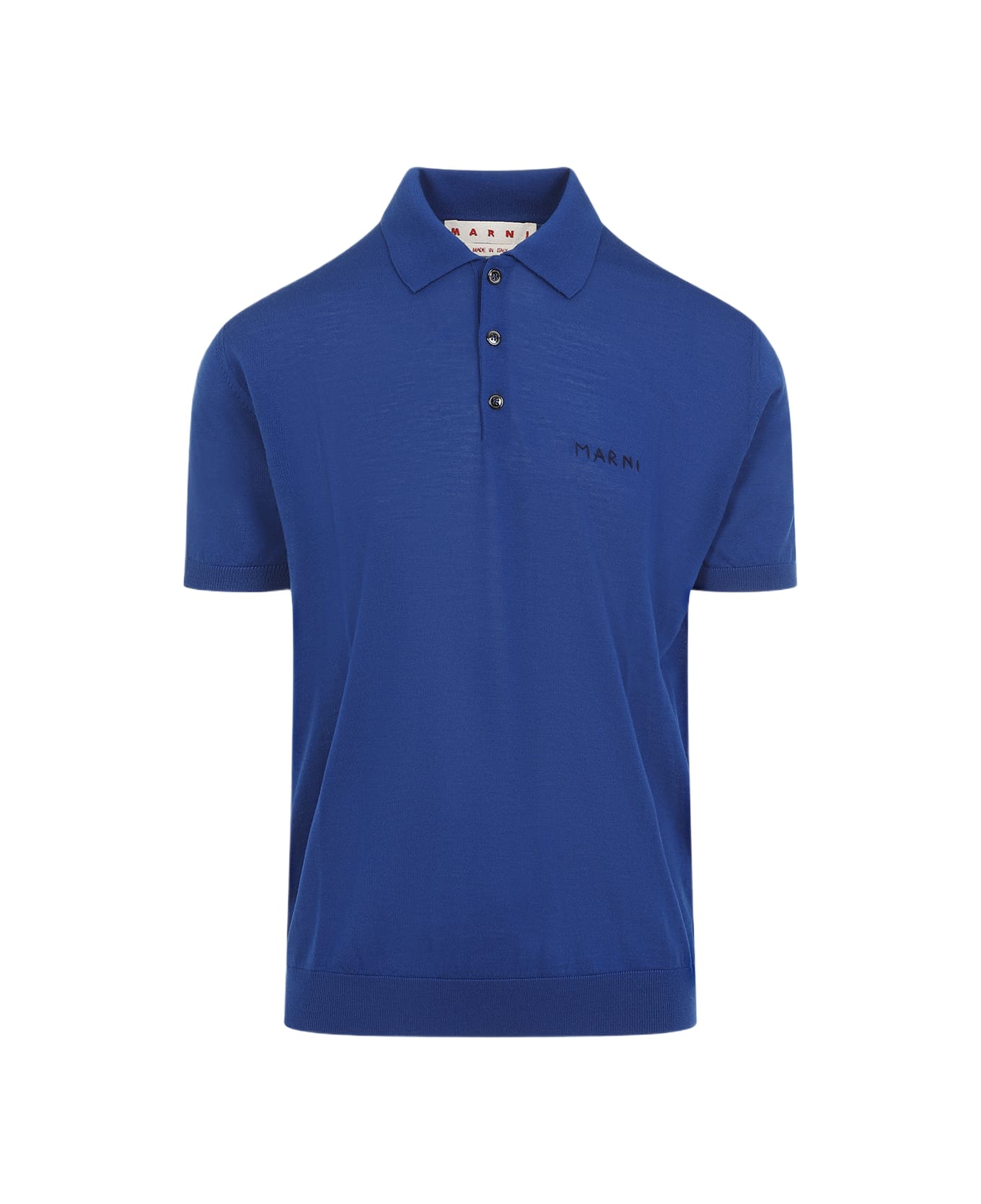Marni Polo Shirt With Logo - Bluette