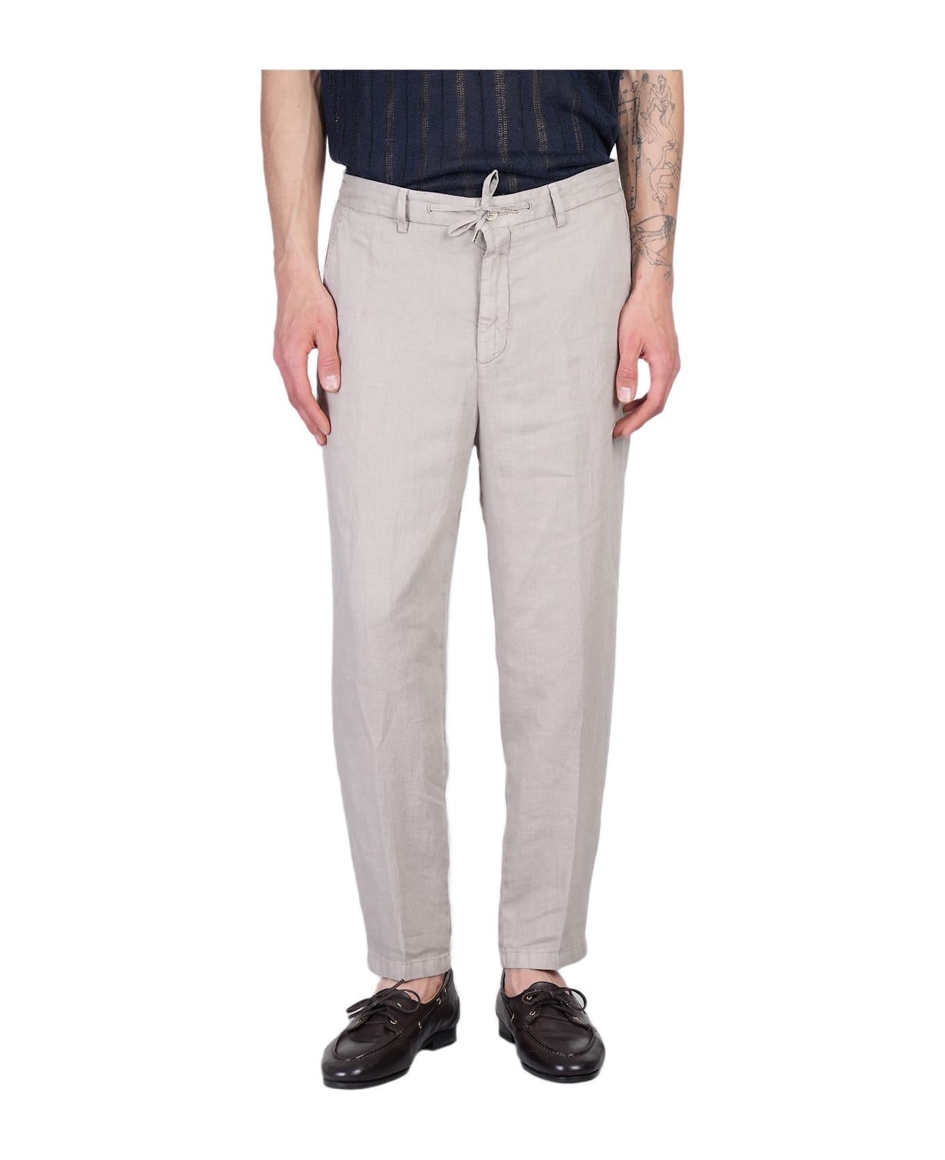 Briglia 1949 Coventv Pants In Taupe Linen - taupe