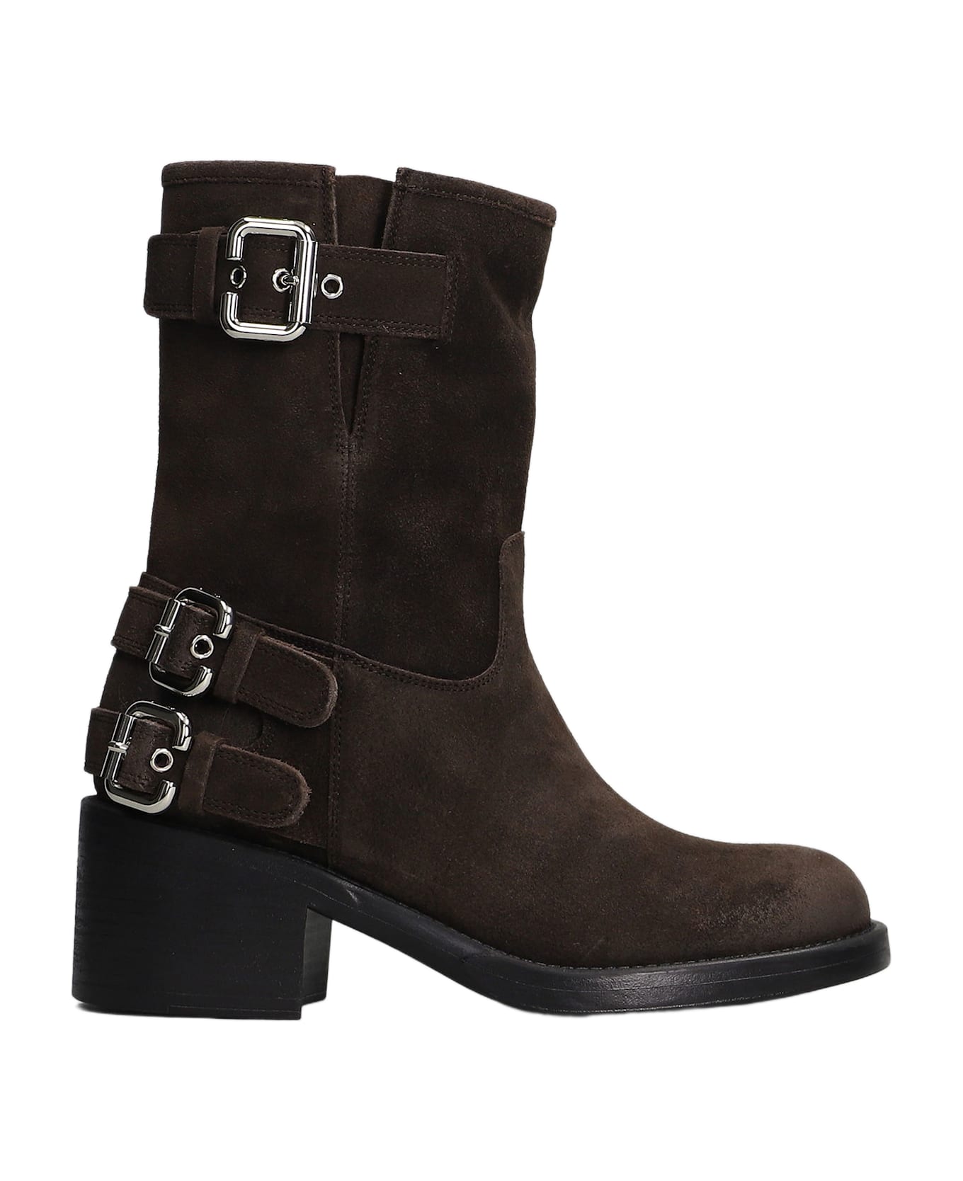 Chloé Dakota High Heels Ankle Boots In Brown Suede - brown