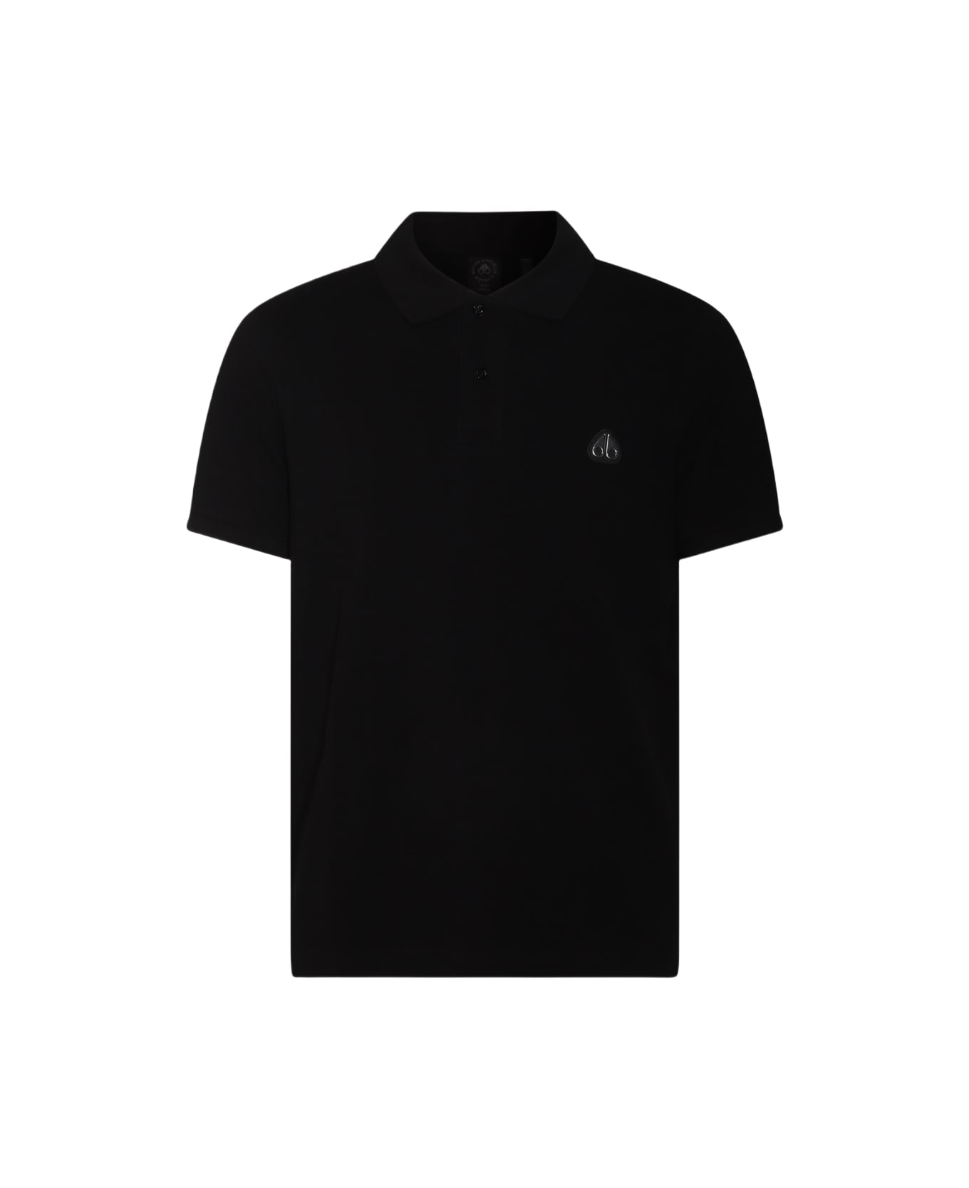 Moose Knuckles Black Cotton Polo Shirt - Black