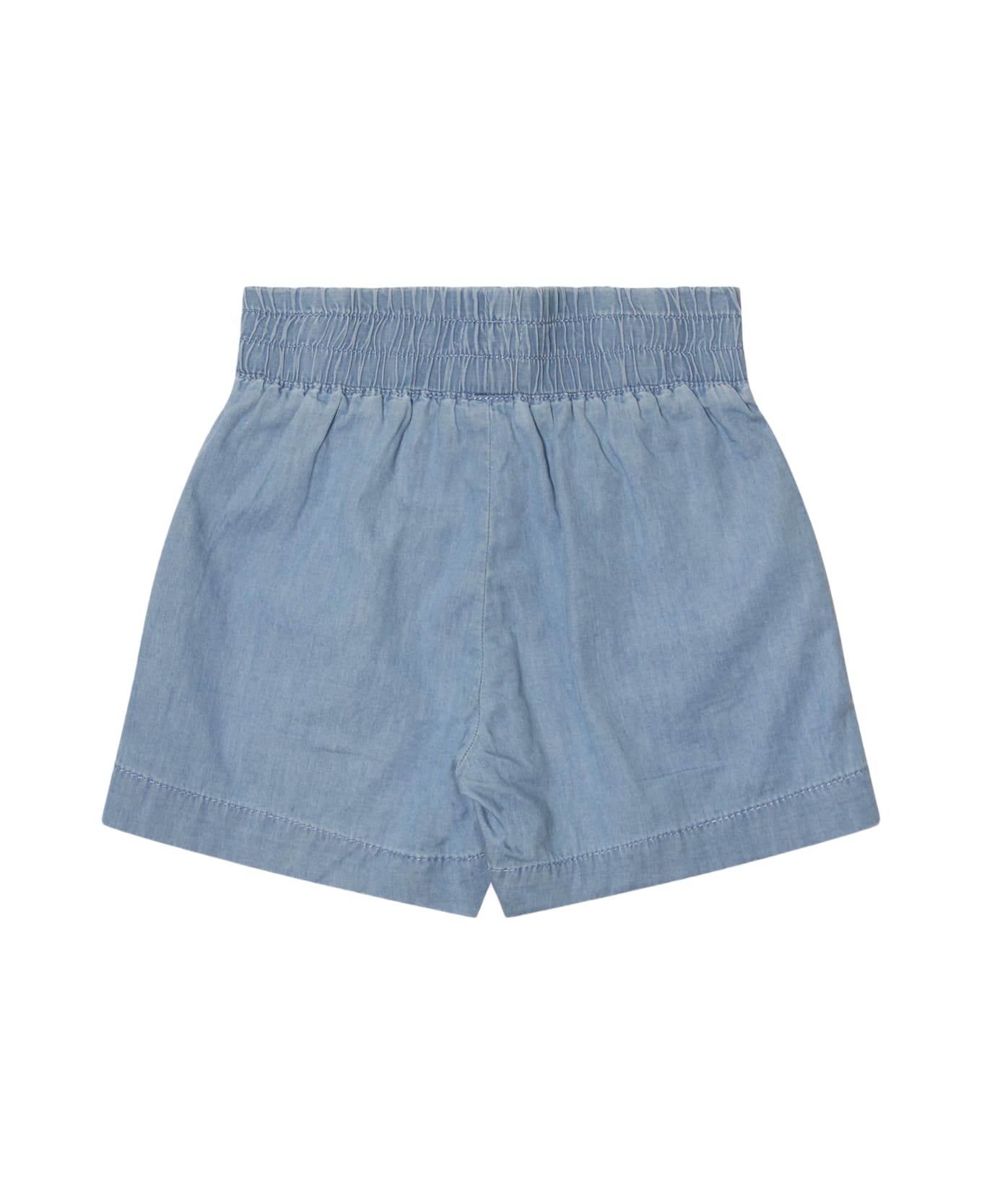 Billieblush Blue Cotton Shorts - DOUBLE STONE/BROSSAGE