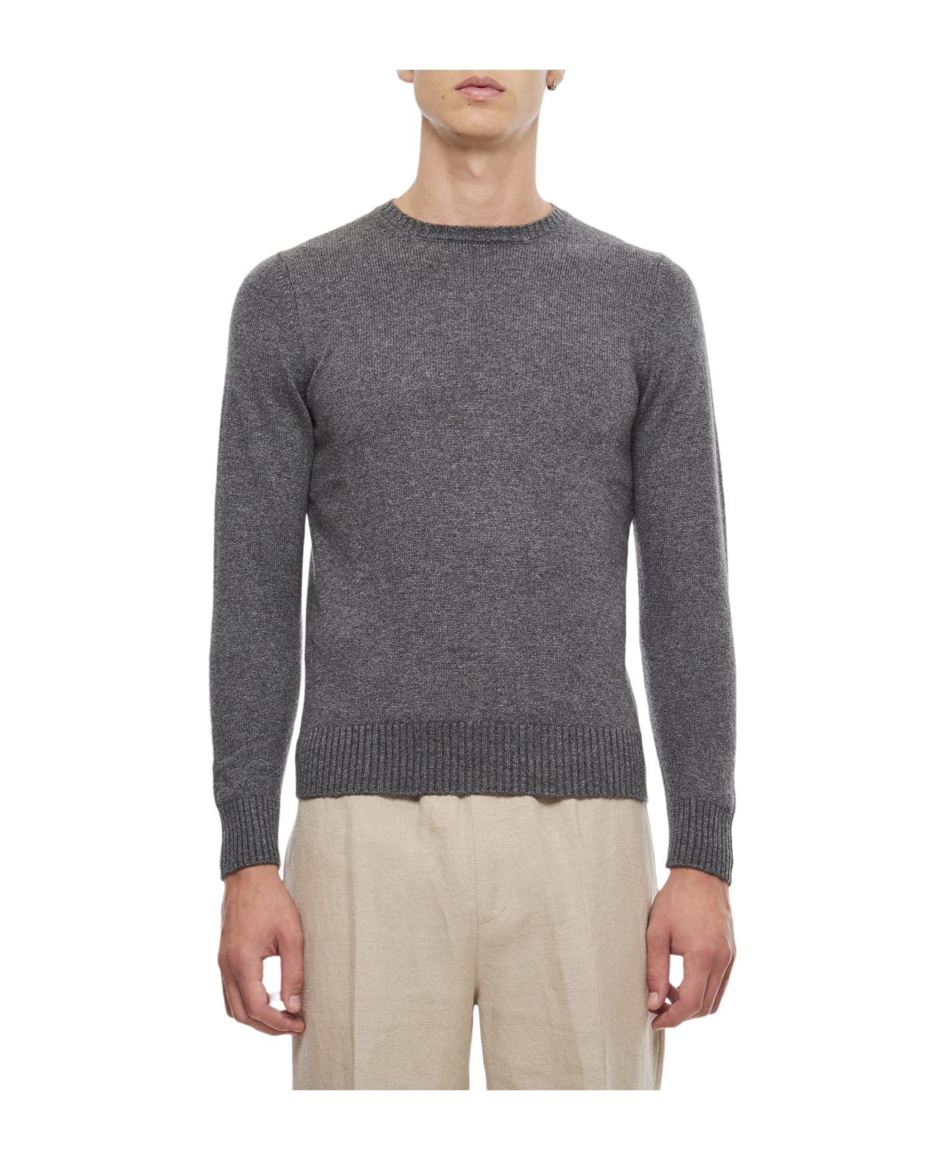 Drumohr Crewneck Cashmere Sweater - Grey