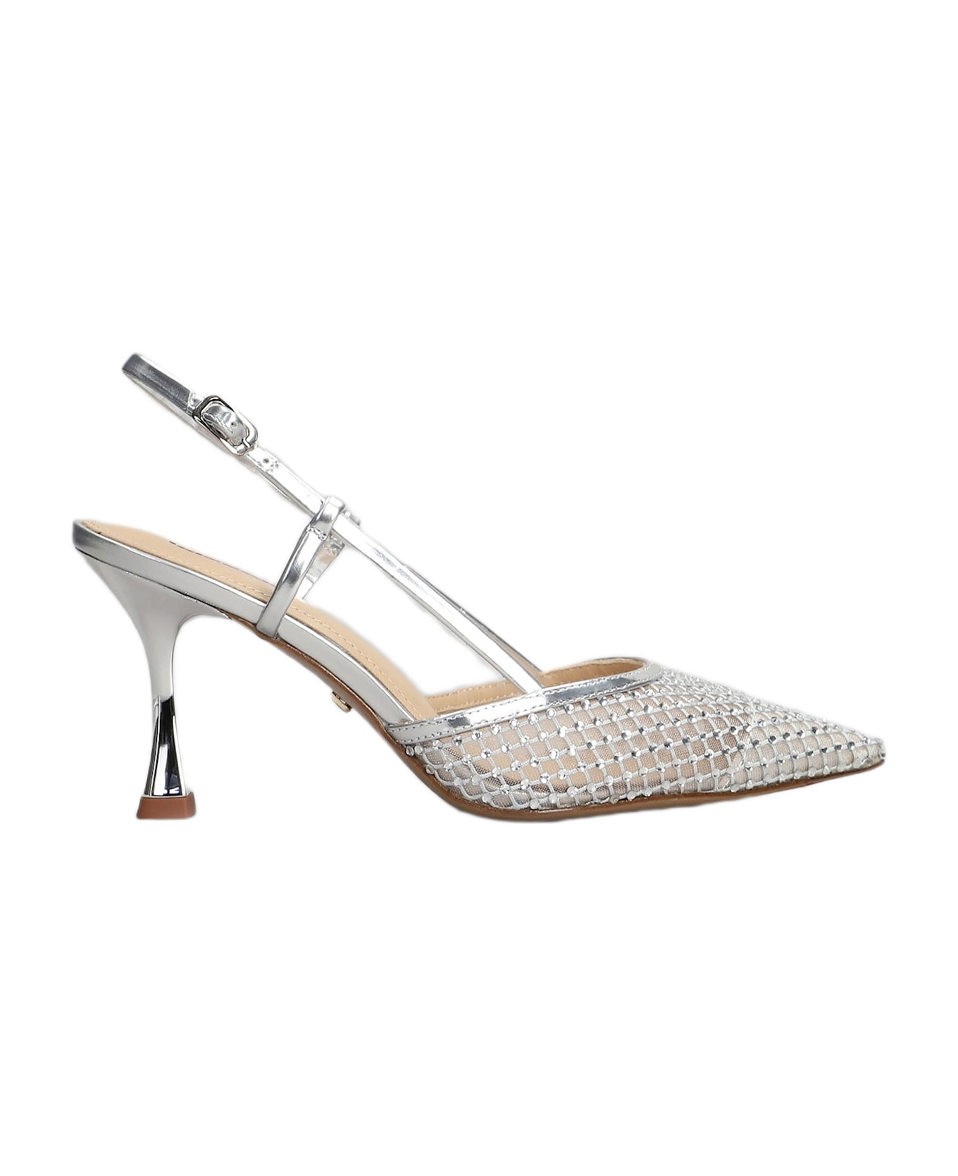Lola Cruz Carmen Pump 85 Pumps In Silver Leather - silver