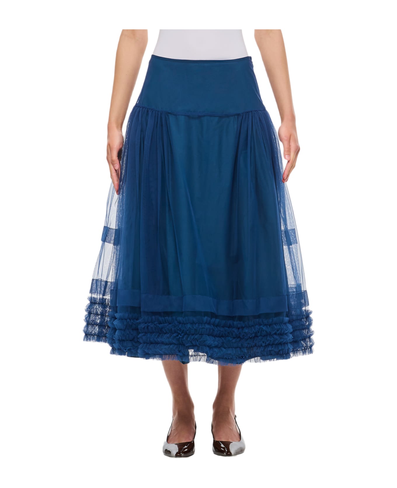Molly Goddard Uma Midi Skirt - Blue