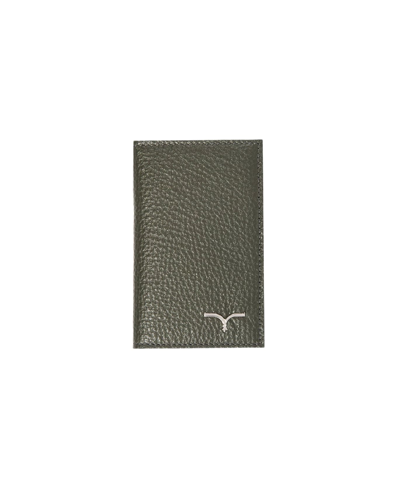 Larusmiani Vertical Card Holder St.moritz Wallet - Olive