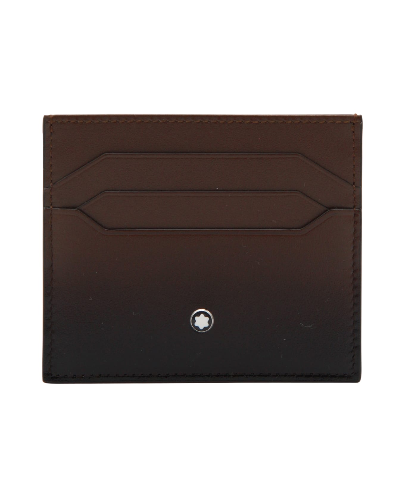 Montblanc Brown Leather Card Holder - BROWN SFUMATO