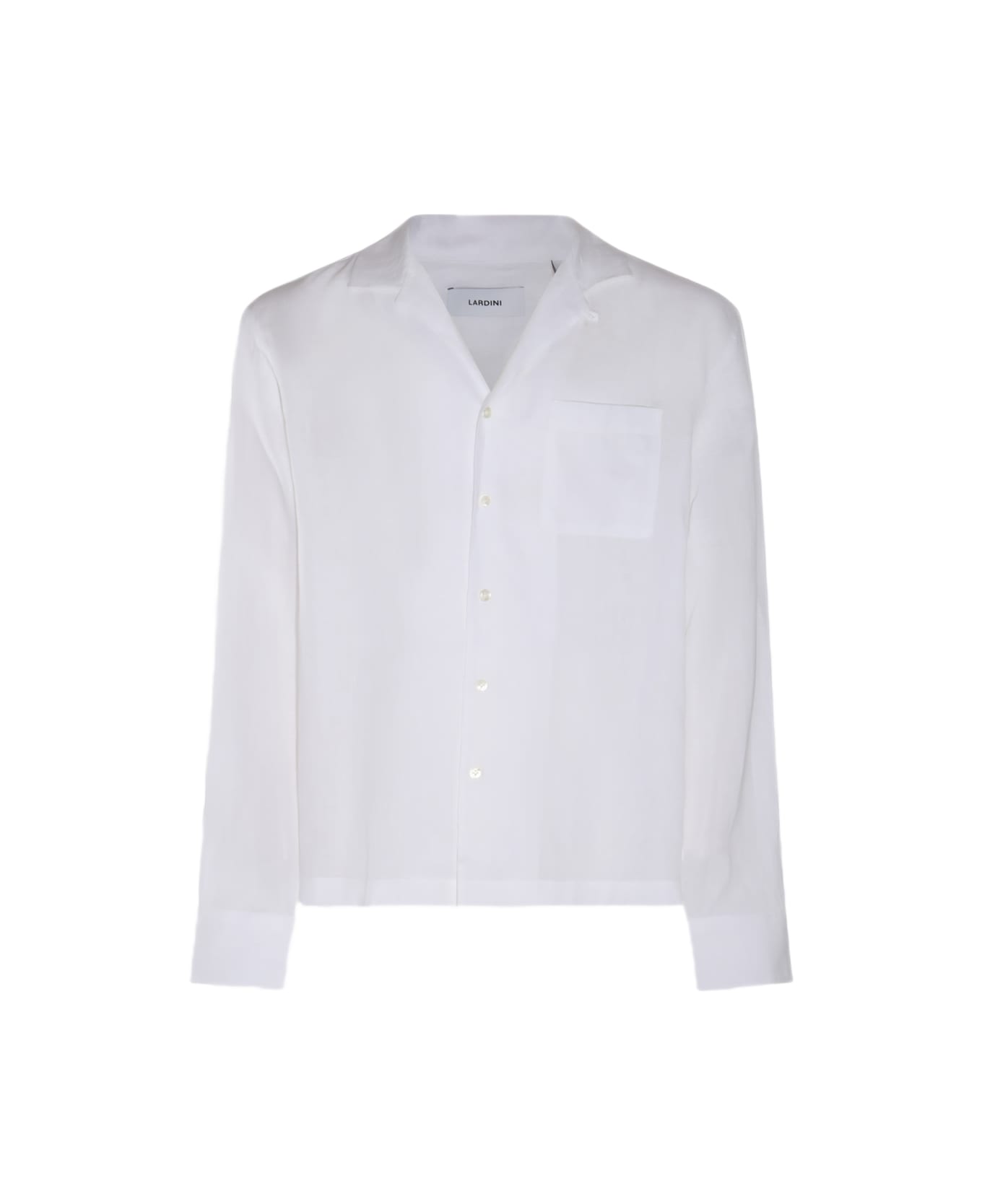 Lardini White Linen Shirt - White