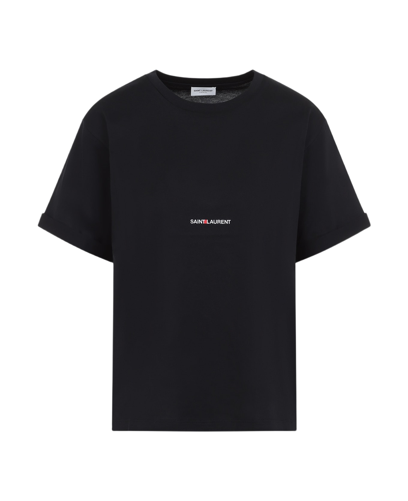 Saint Laurent Cotton Logo T-shirt - Noir
